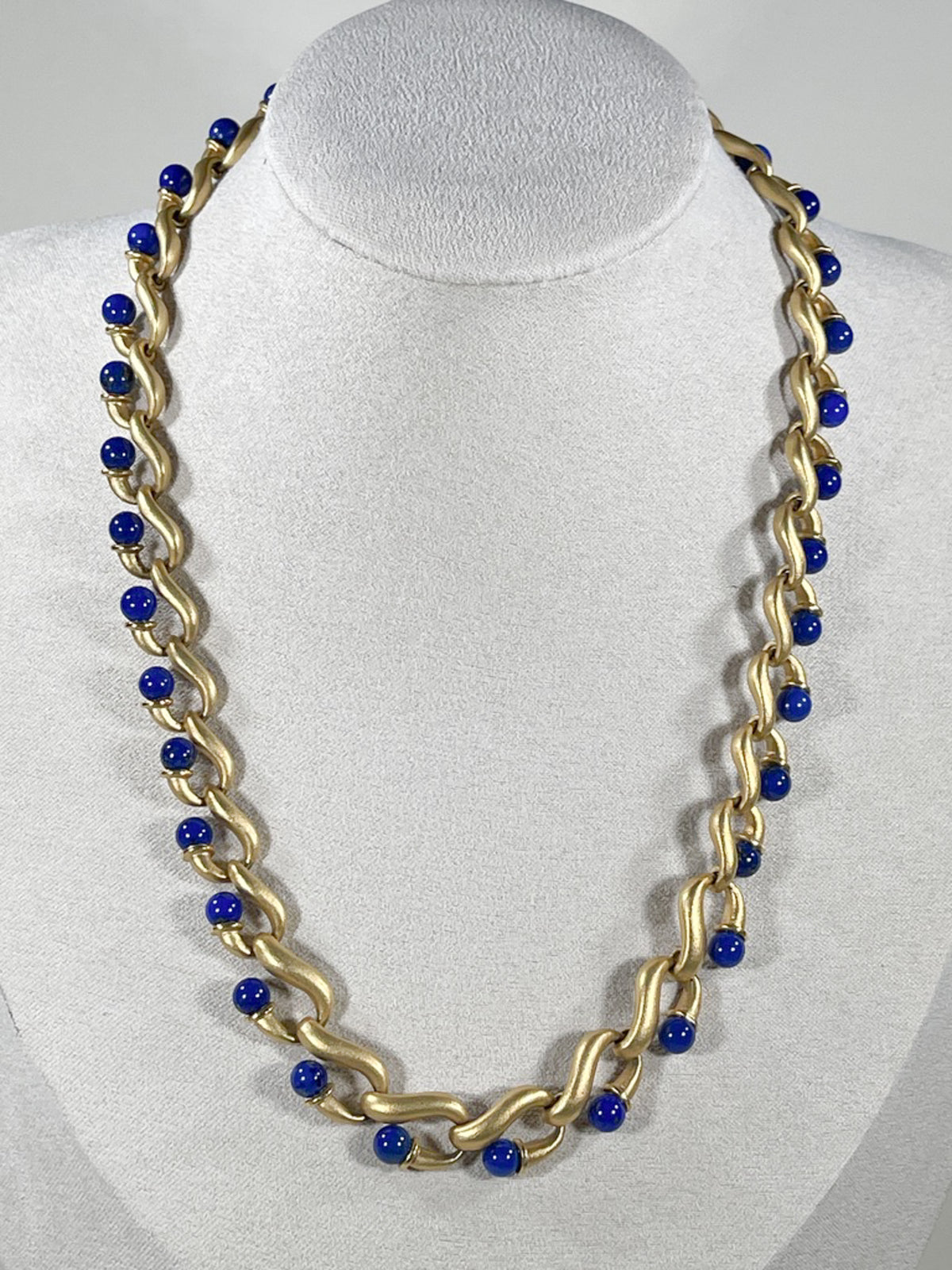 Stunning Vintage 18K Gold and Lapis Necklace - Premium necklace from All The Best Vintage - Just $8950! Shop now at All The Best Vintage