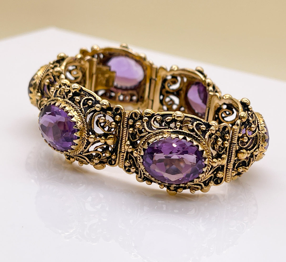 Vintage Amethyst Amethyst Bracelet - Premium Bracelet from All The Best Vintage - Just $5900! Shop now at All The Best Vintage