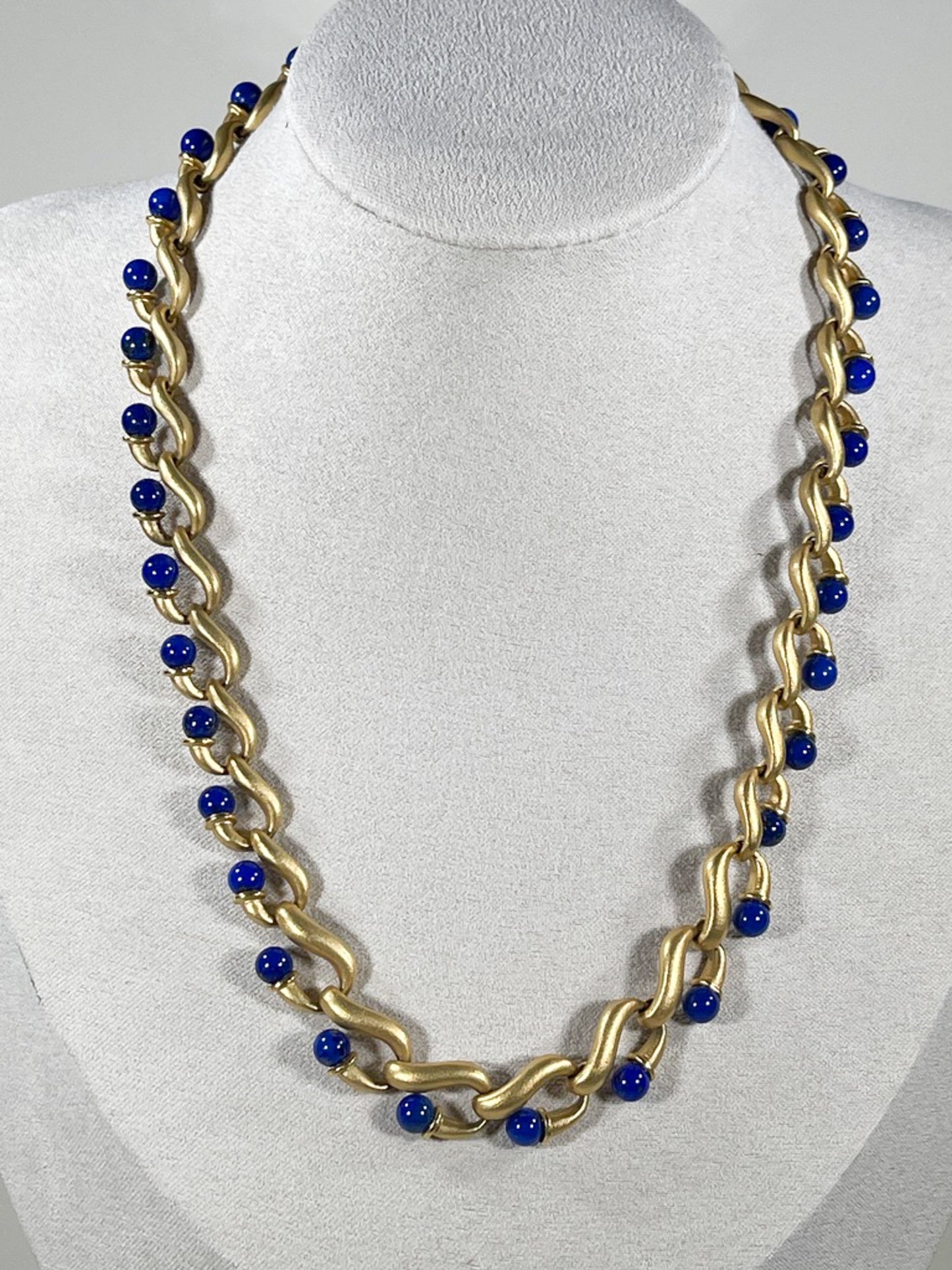 Stunning Vintage 18K Gold and Lapis Necklace - Premium necklace from All The Best Vintage - Just $8950! Shop now at All The Best Vintage