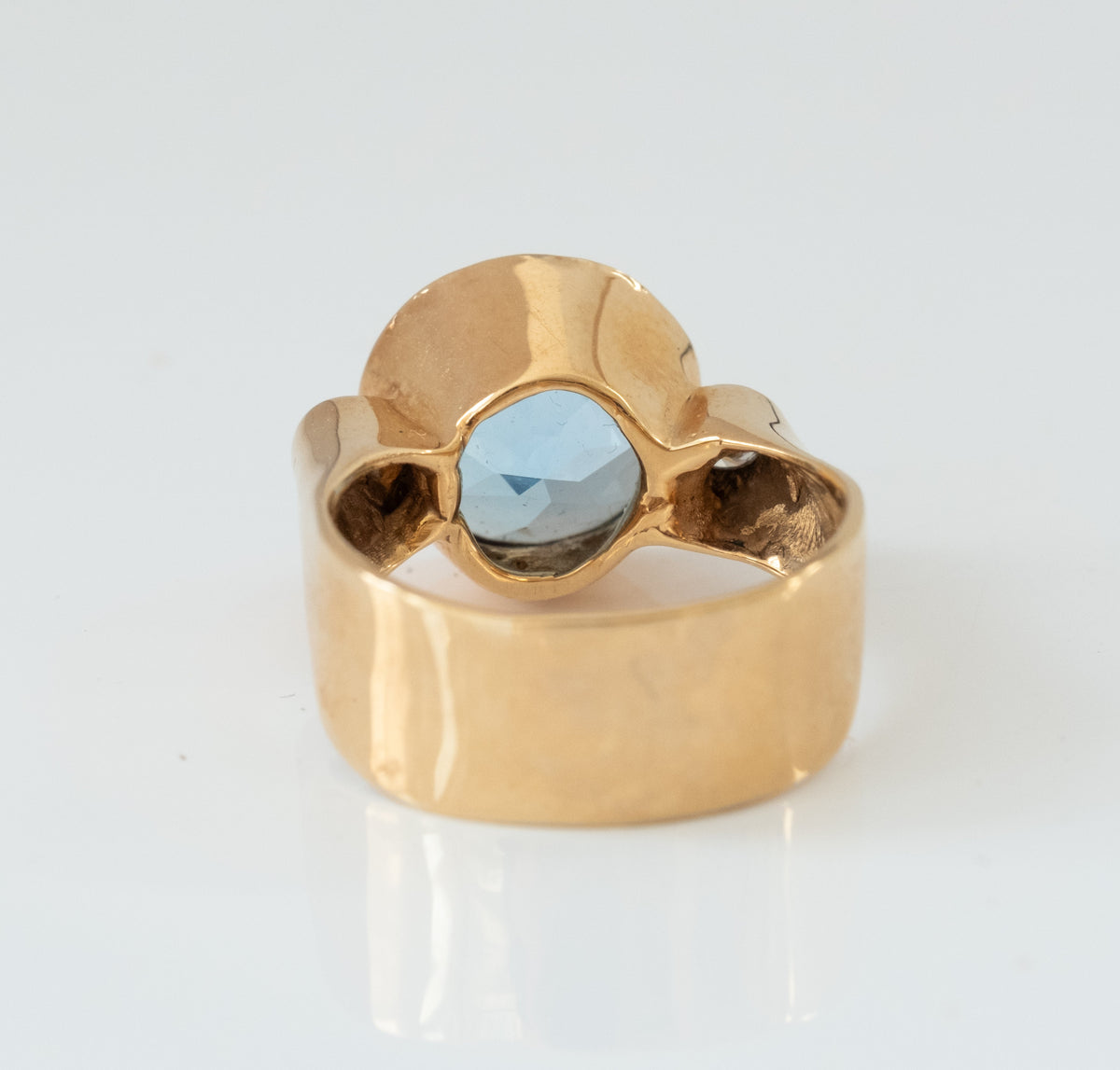 Vintage OOAK Artisan Blue Topaz Ring - Premium  from All The Best Vintage - Just $995! Shop now at All The Best Vintage