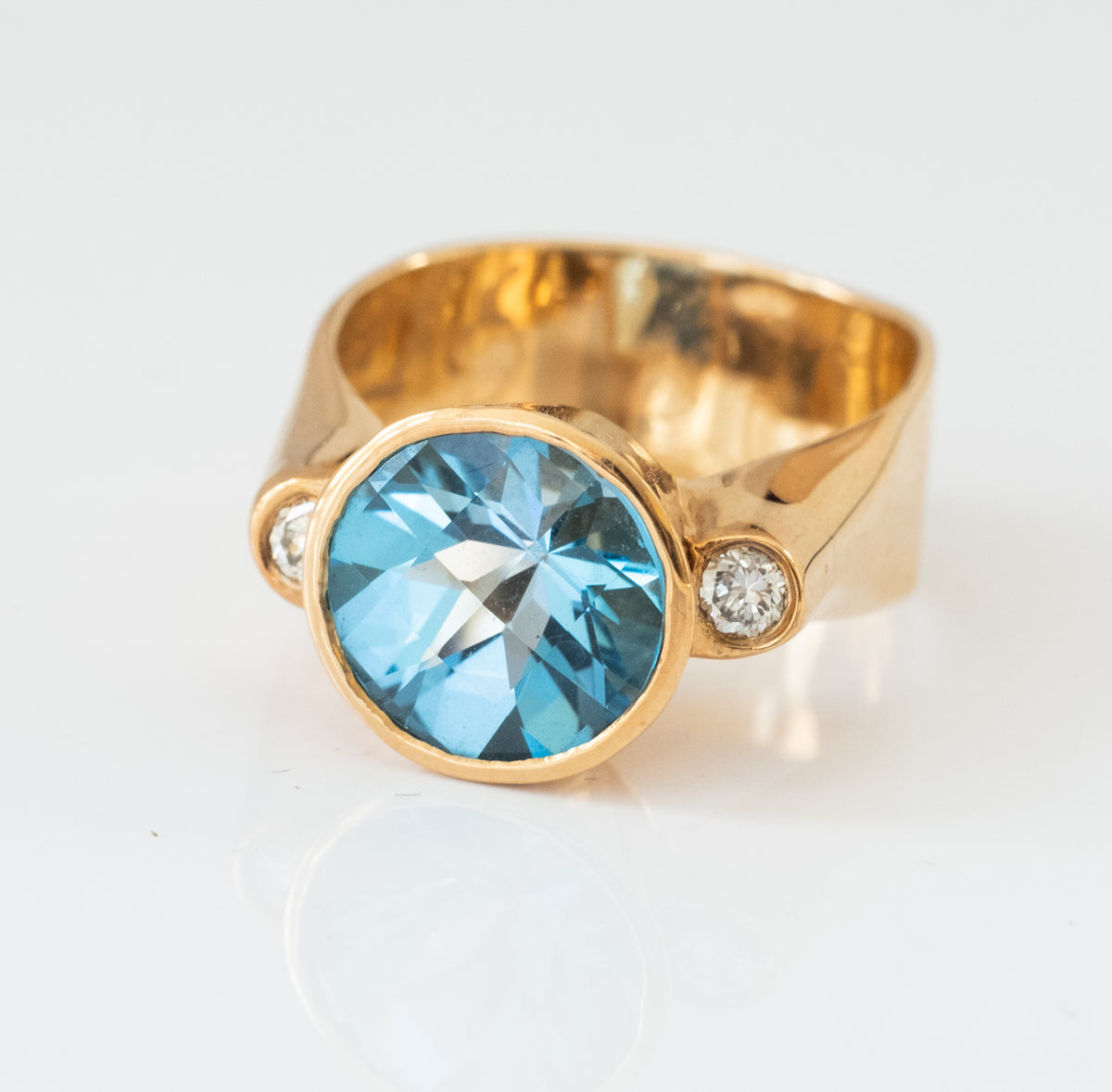 Vintage OOAK Artisan Blue Topaz Ring - Premium  from All The Best Vintage - Just $995! Shop now at All The Best Vintage