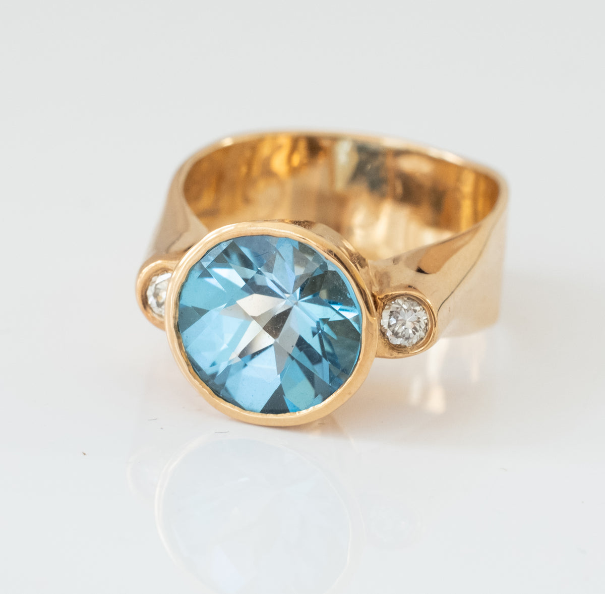 Vintage OOAK Artisan Blue Topaz Ring - Premium  from All The Best Vintage - Just $995! Shop now at All The Best Vintage