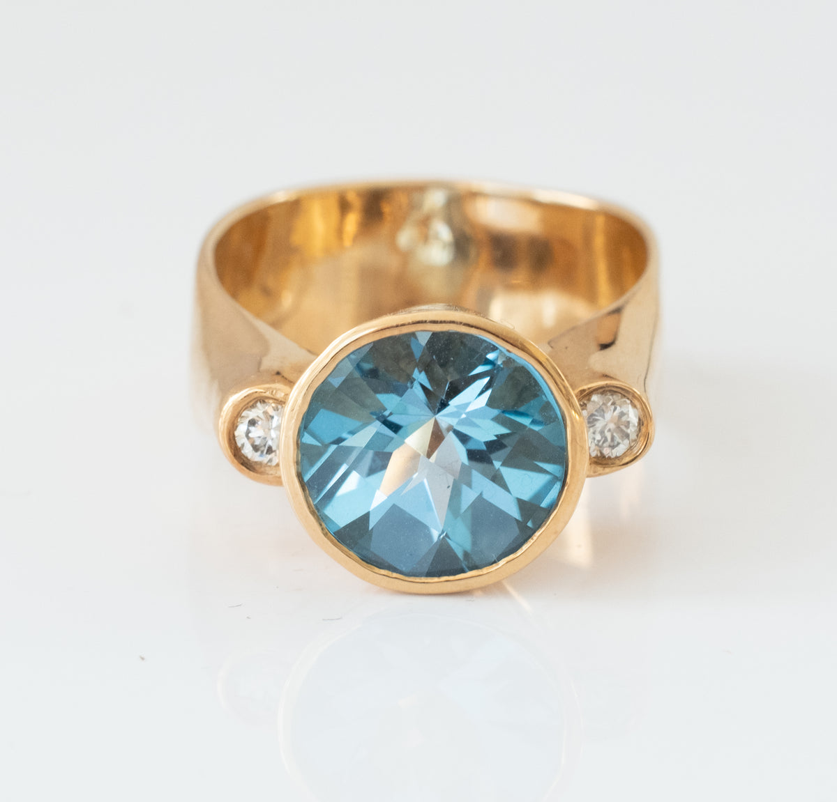 Vintage OOAK Artisan Blue Topaz Ring - Premium  from All The Best Vintage - Just $995! Shop now at All The Best Vintage