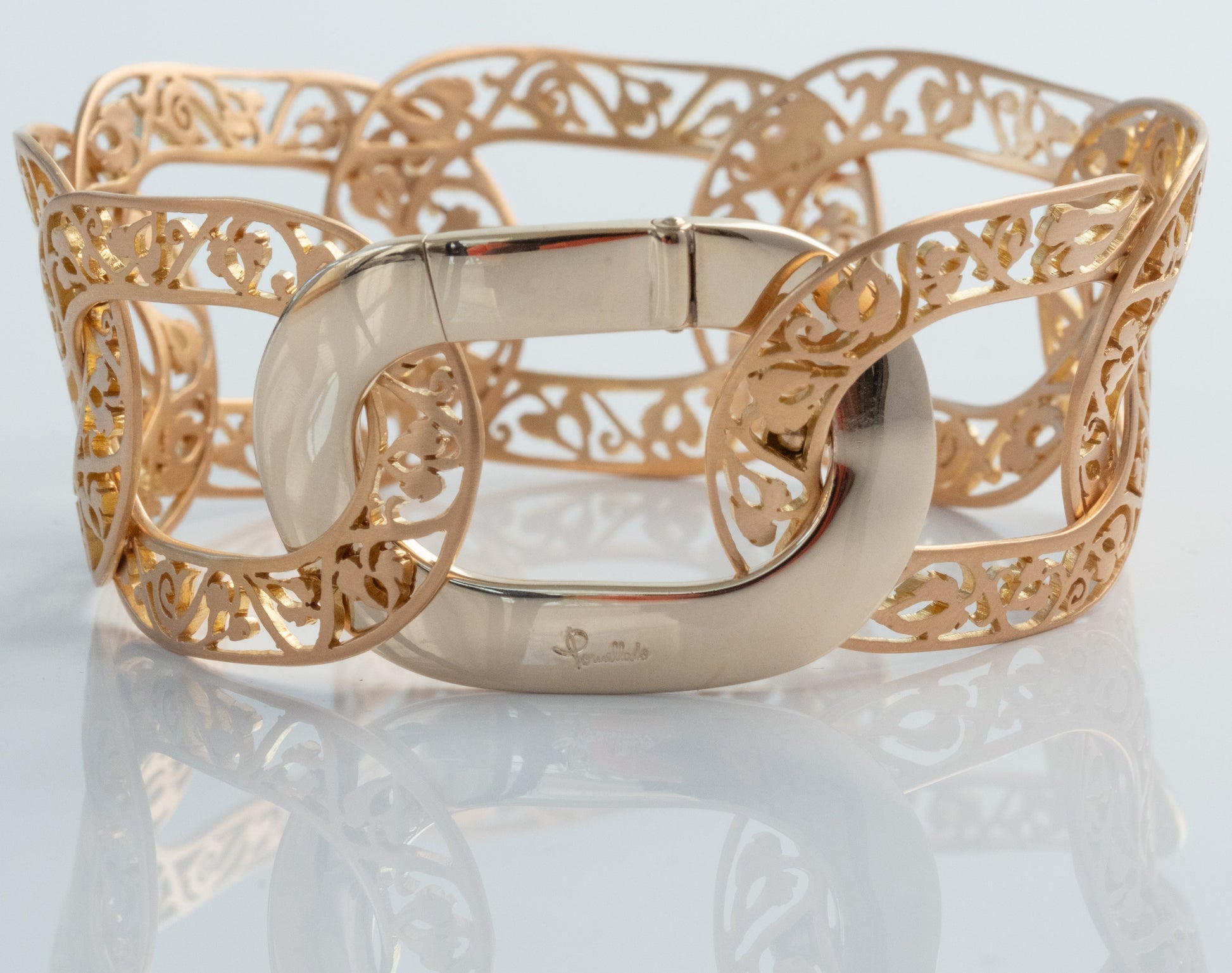 Pomellato 18K Gold Oval Arabesque Link Bracelet - Premium Bracelet from All The Best Vintage - Just $7695! Shop now at All The Best Vintage