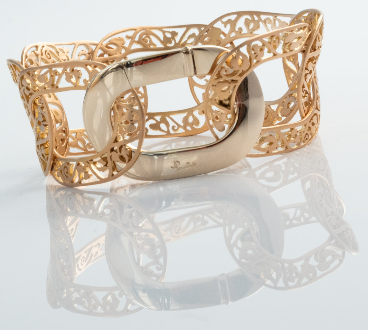 Pomellato 18K Gold Oval Arabesque Link Bracelet - Premium Bracelet from All The Best Vintage - Just $7695! Shop now at All The Best Vintage