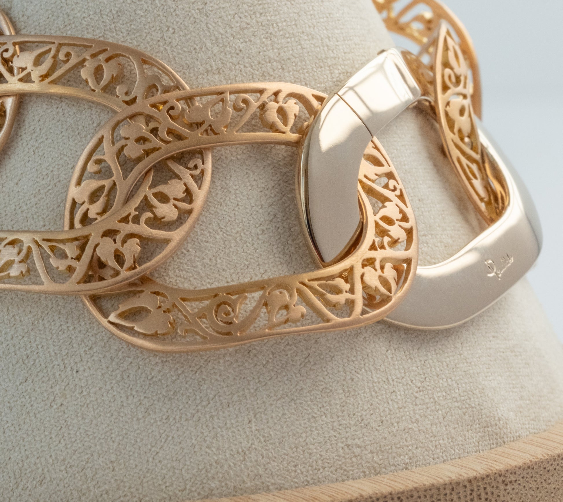 Pomellato 18K Gold Oval Arabesque Link Bracelet - Premium Bracelet from All The Best Vintage - Just $7695! Shop now at All The Best Vintage