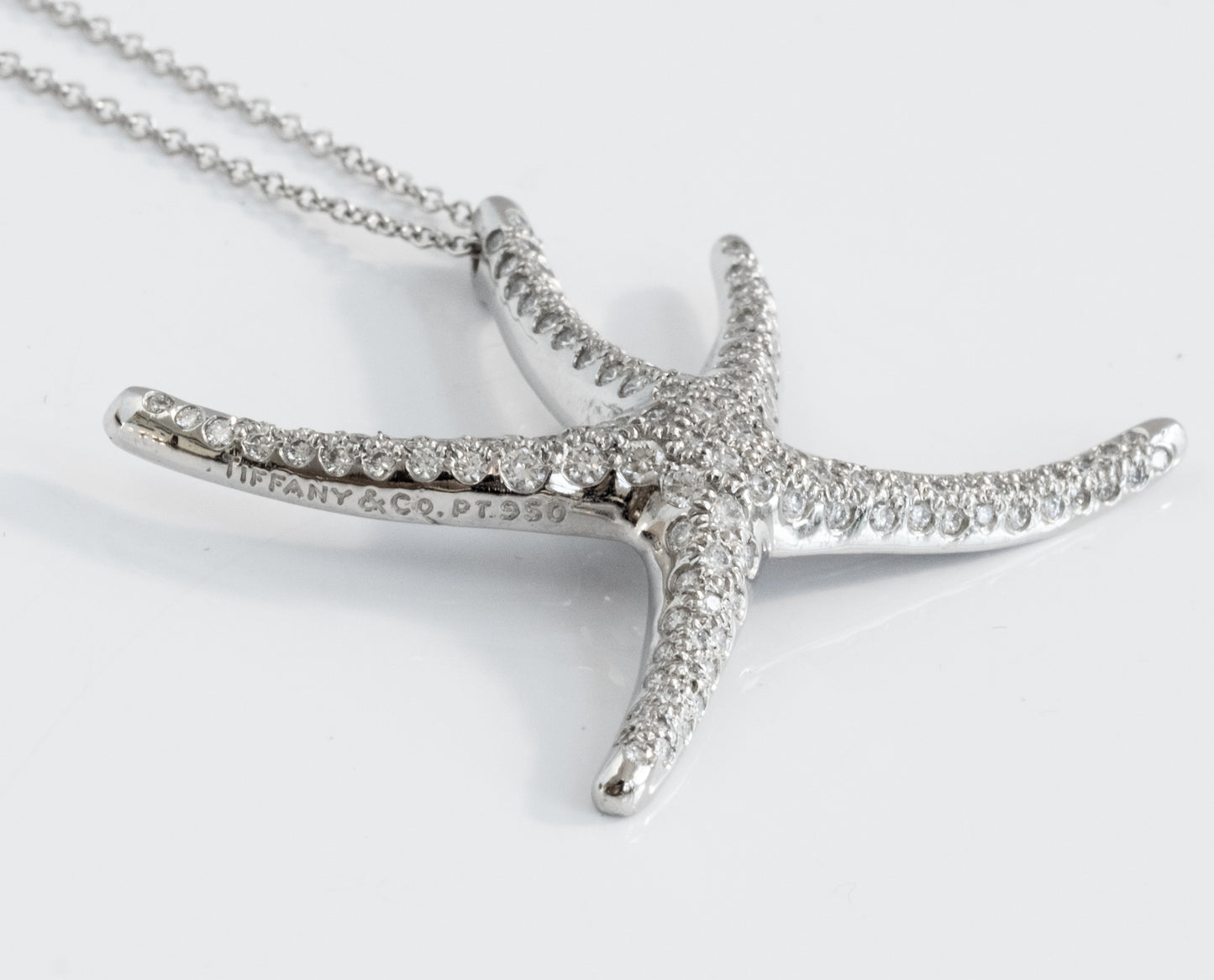 Tiffany & Co Vintage Elsa Peretti Diamond Starfish Necklace - Premium necklace from All The Best Vintage - Just $8950! Shop now at All The Best Vintage
