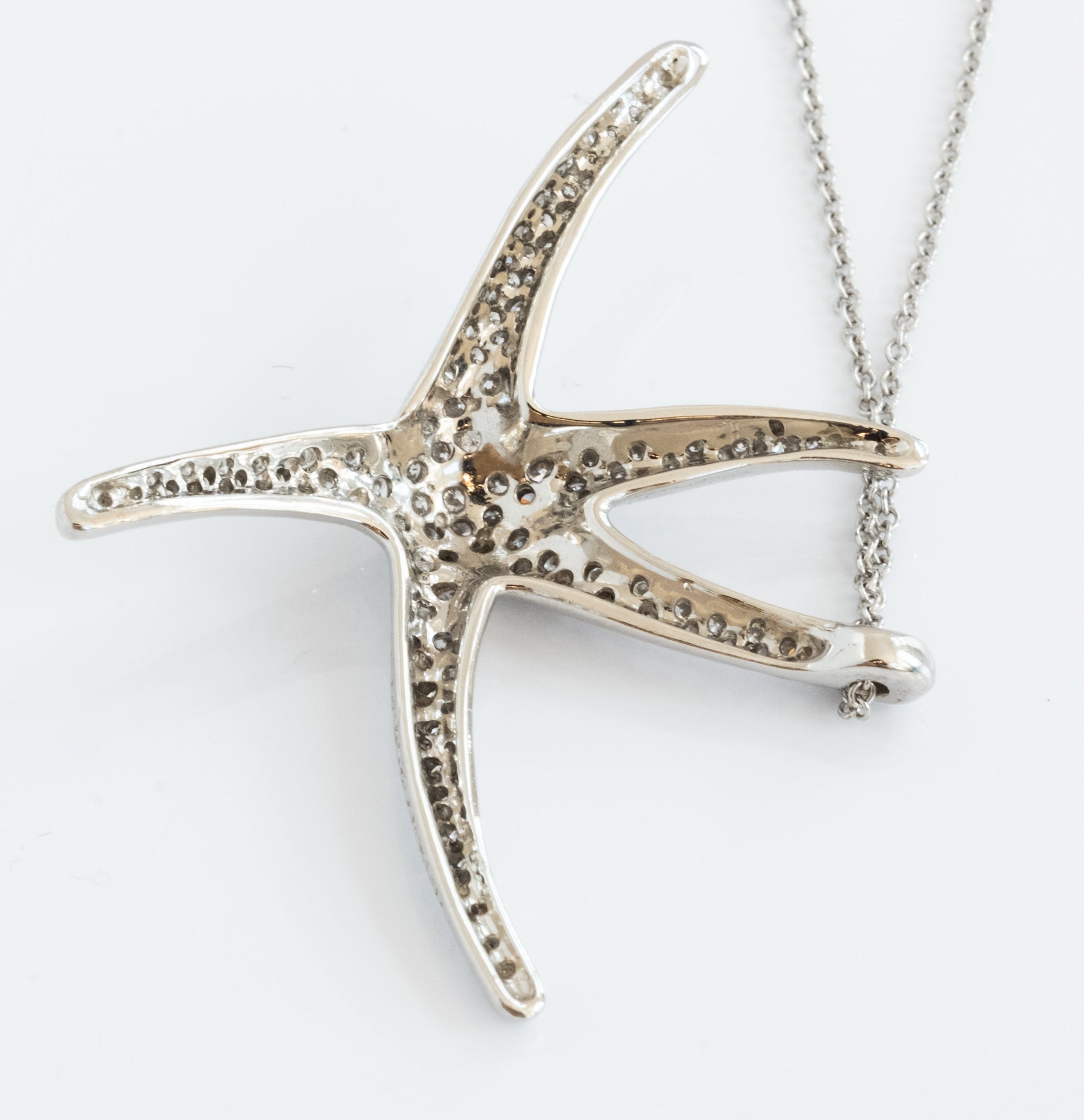 Tiffany & Co Vintage Elsa Peretti Diamond Starfish Necklace - Premium necklace from All The Best Vintage - Just $8950! Shop now at All The Best Vintage
