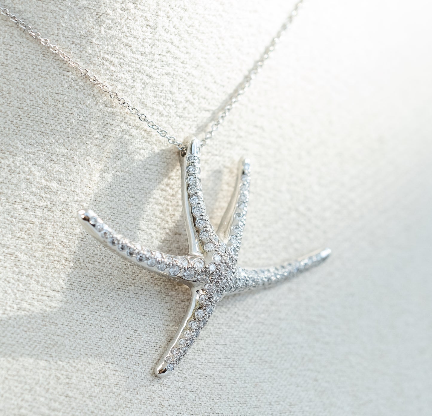 Tiffany & Co Vintage Elsa Peretti Diamond Starfish Necklace - Premium necklace from All The Best Vintage - Just $8950! Shop now at All The Best Vintage