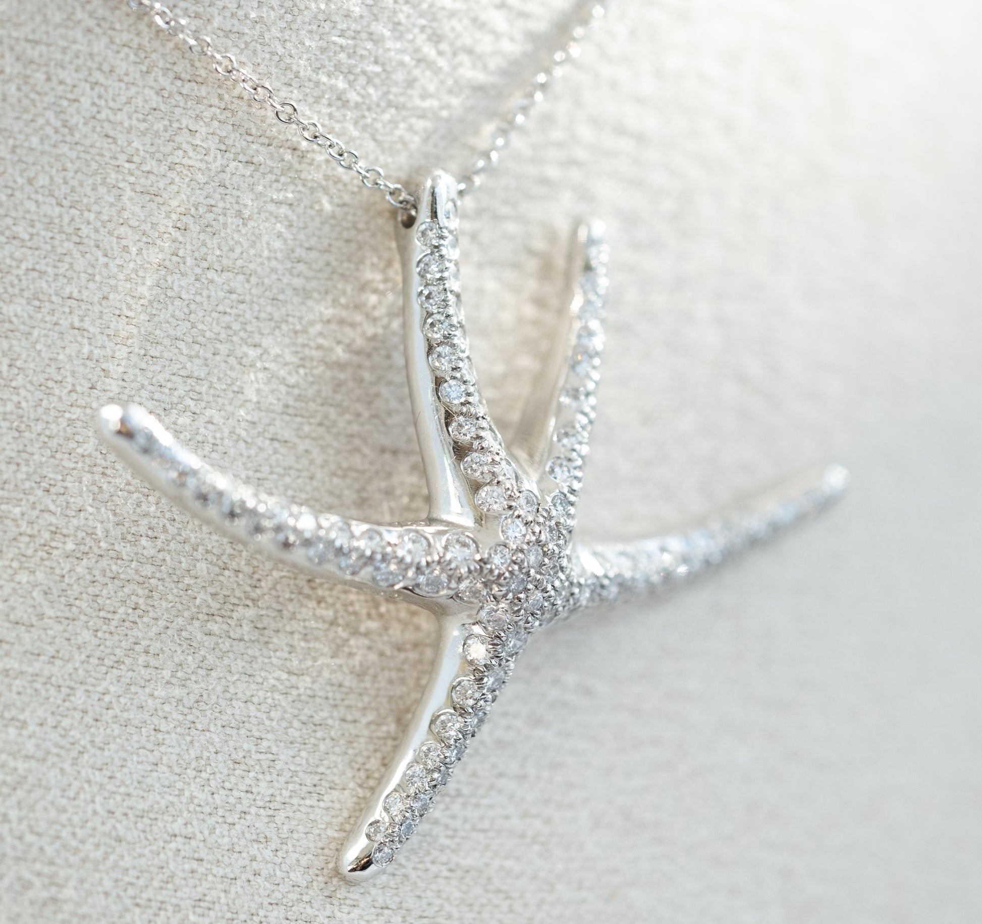 Tiffany & Co Vintage Elsa Peretti Diamond Starfish Necklace - Premium necklace from All The Best Vintage - Just $8950! Shop now at All The Best Vintage