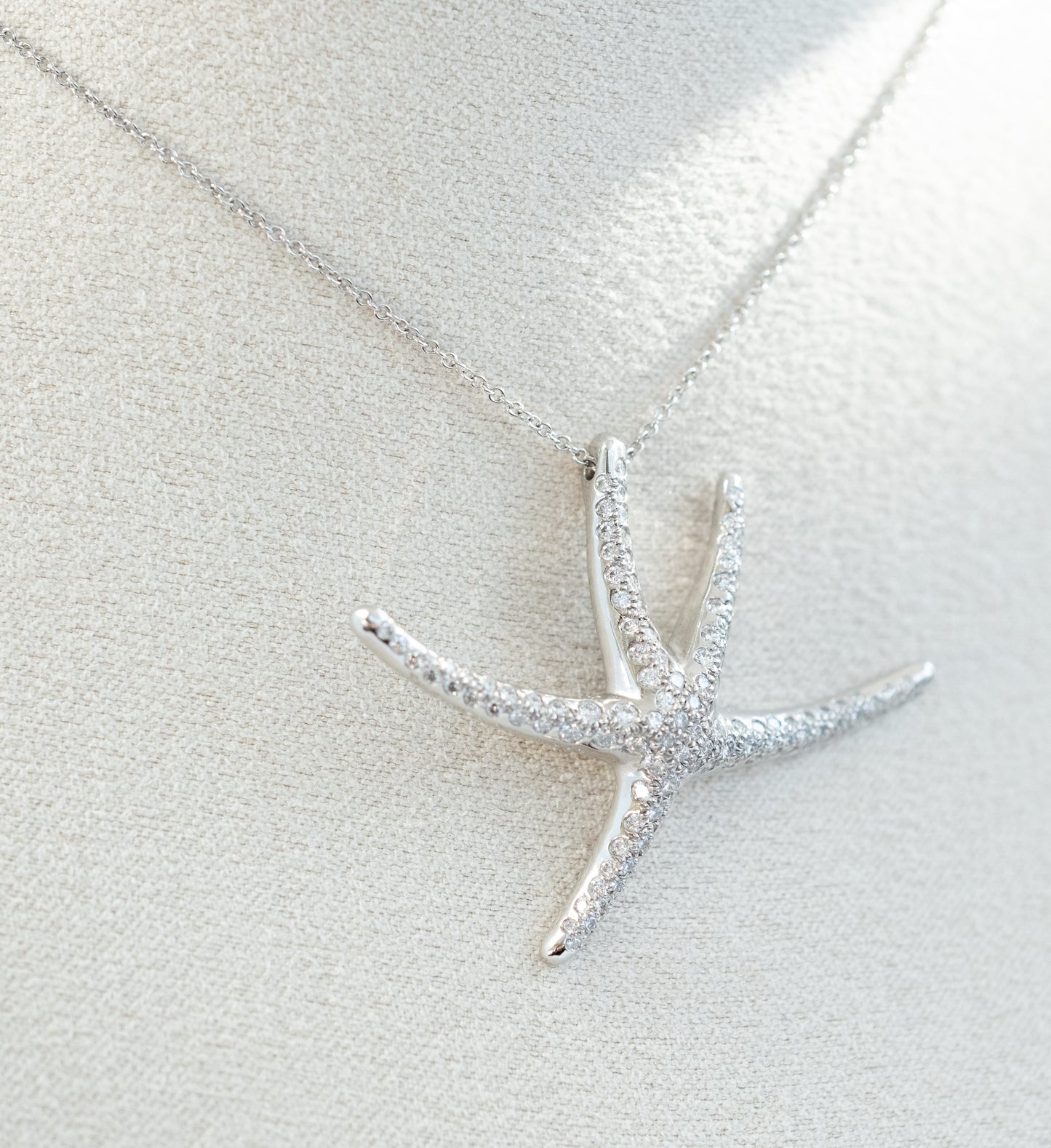 Tiffany & Co Vintage Elsa Peretti Diamond Starfish Necklace - Premium necklace from All The Best Vintage - Just $8950! Shop now at All The Best Vintage