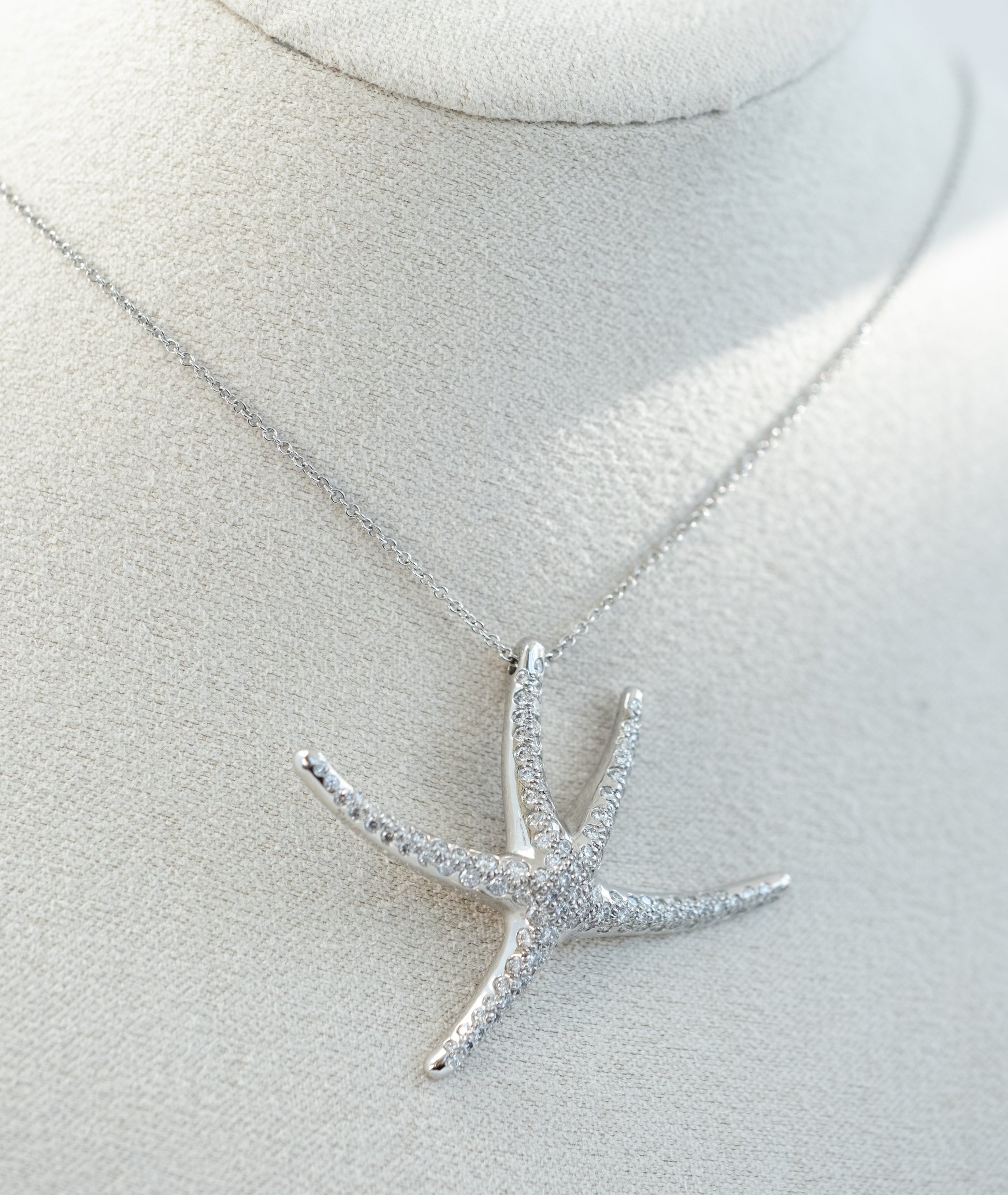 Tiffany & Co Vintage Elsa Peretti Diamond Starfish Necklace - Premium necklace from All The Best Vintage - Just $8950! Shop now at All The Best Vintage