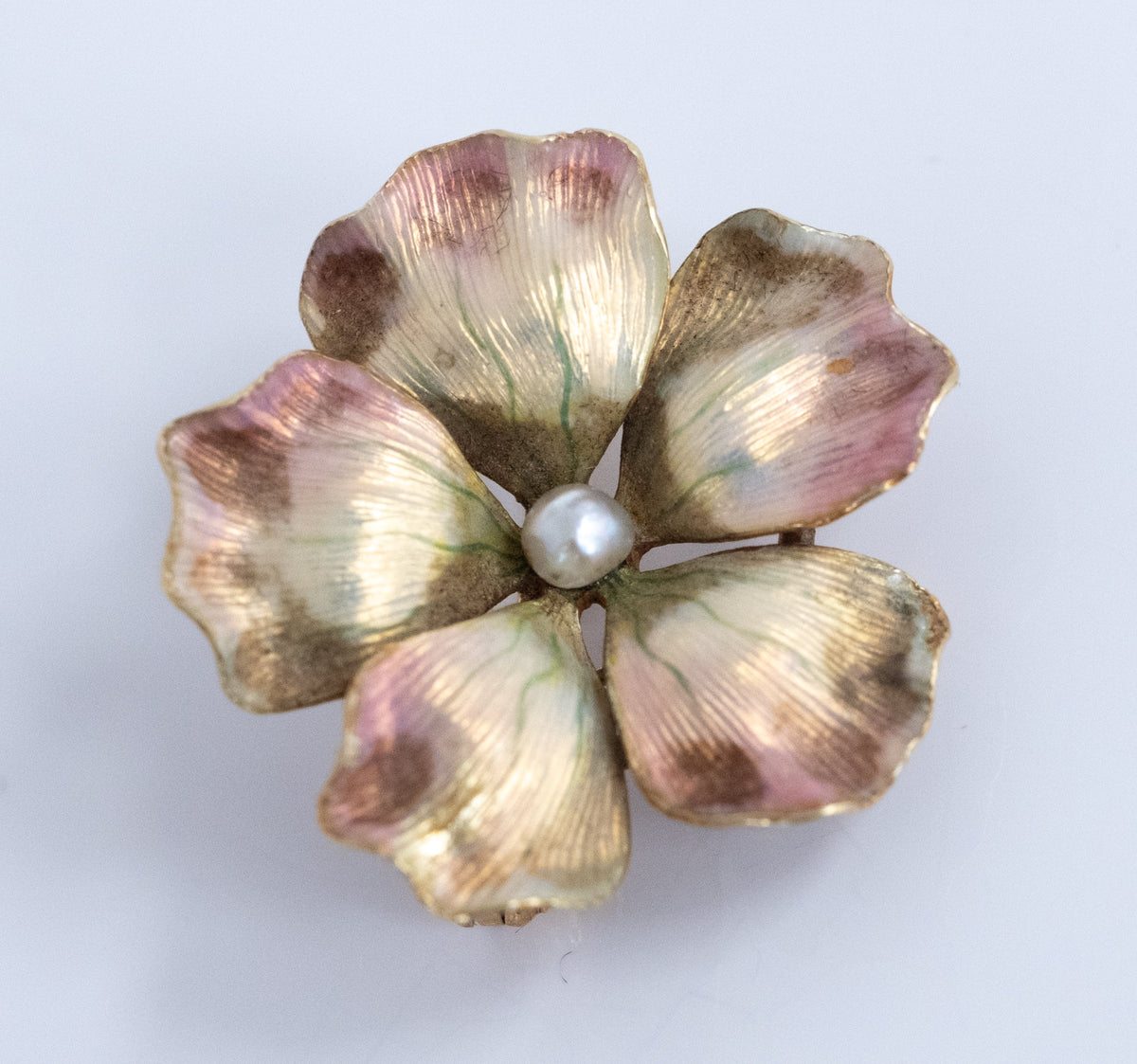 Antique Art Nouveau 14K Enamel and Pearl Pin / Pendant - Premium Brooch from All The Best Vintage - Just $795! Shop now at All The Best Vintage