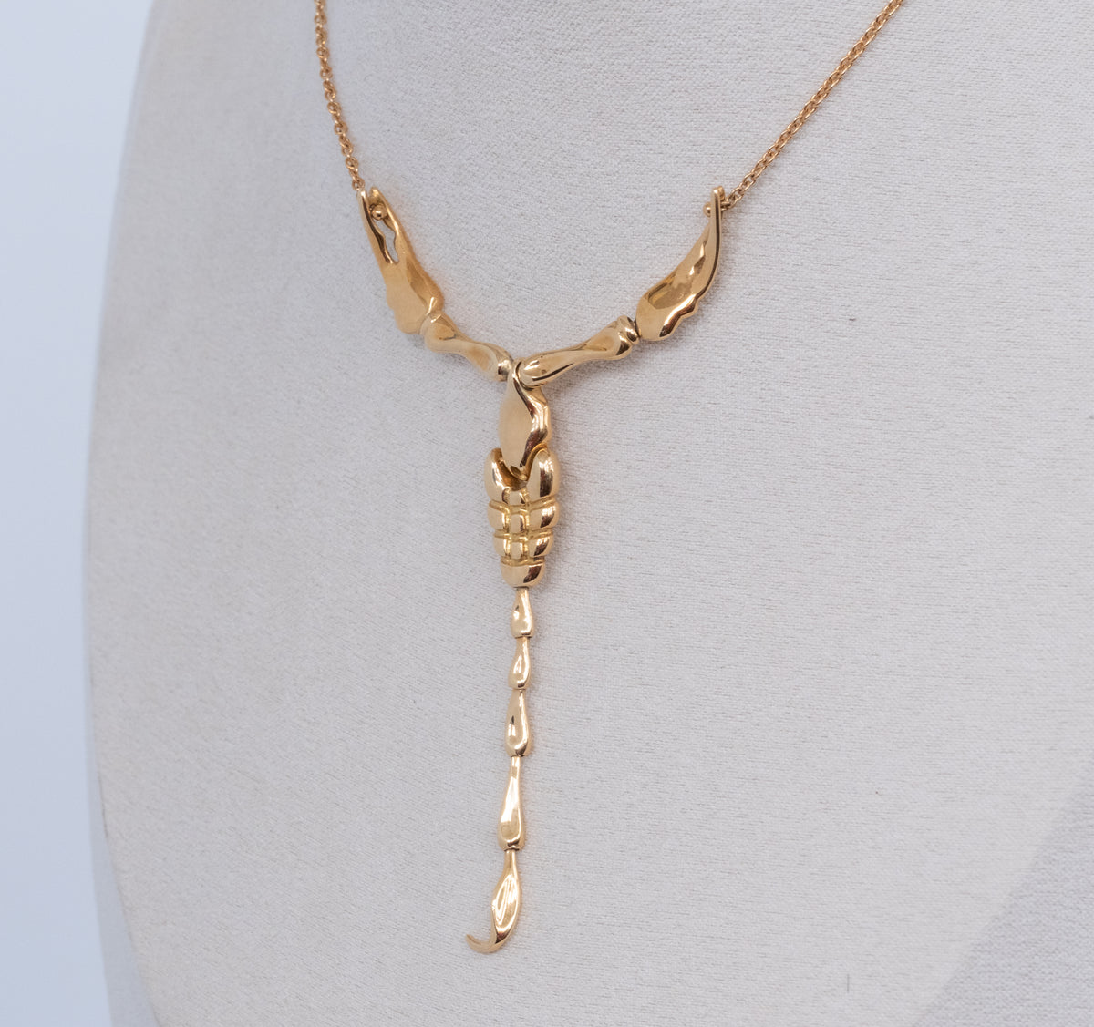 Tiffany & Co 18K Gold Elsa Peretti Scorpion Necklace - Premium necklace from All The Best Vintage - Just $4400! Shop now at All The Best Vintage