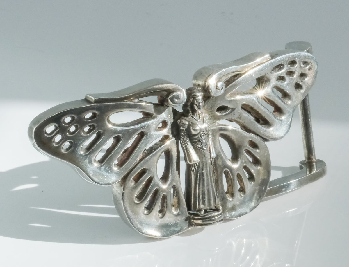 Large Vintage Kieselstein Butterfly Fairy Belt Buckle - Premium Belt Buckle from All The Best Vintage - Just $1295! Shop now at All The Best Vintage
