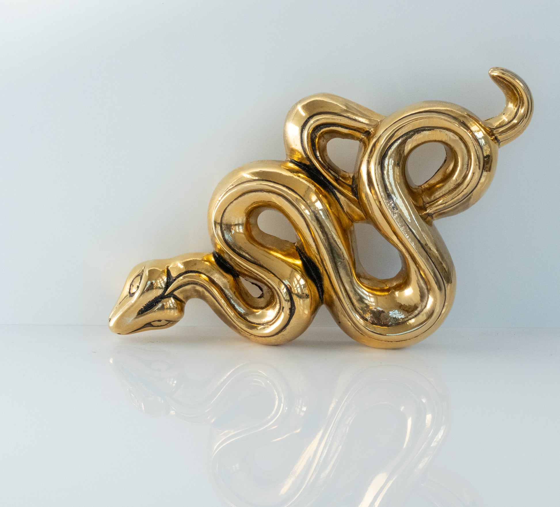 Gorgeous Large Kieselstein-Cord Gold Plated Snake Buckle - Premium Belt Buckle from All The Best Vintage - Just $1895! Shop now at All The Best Vintage