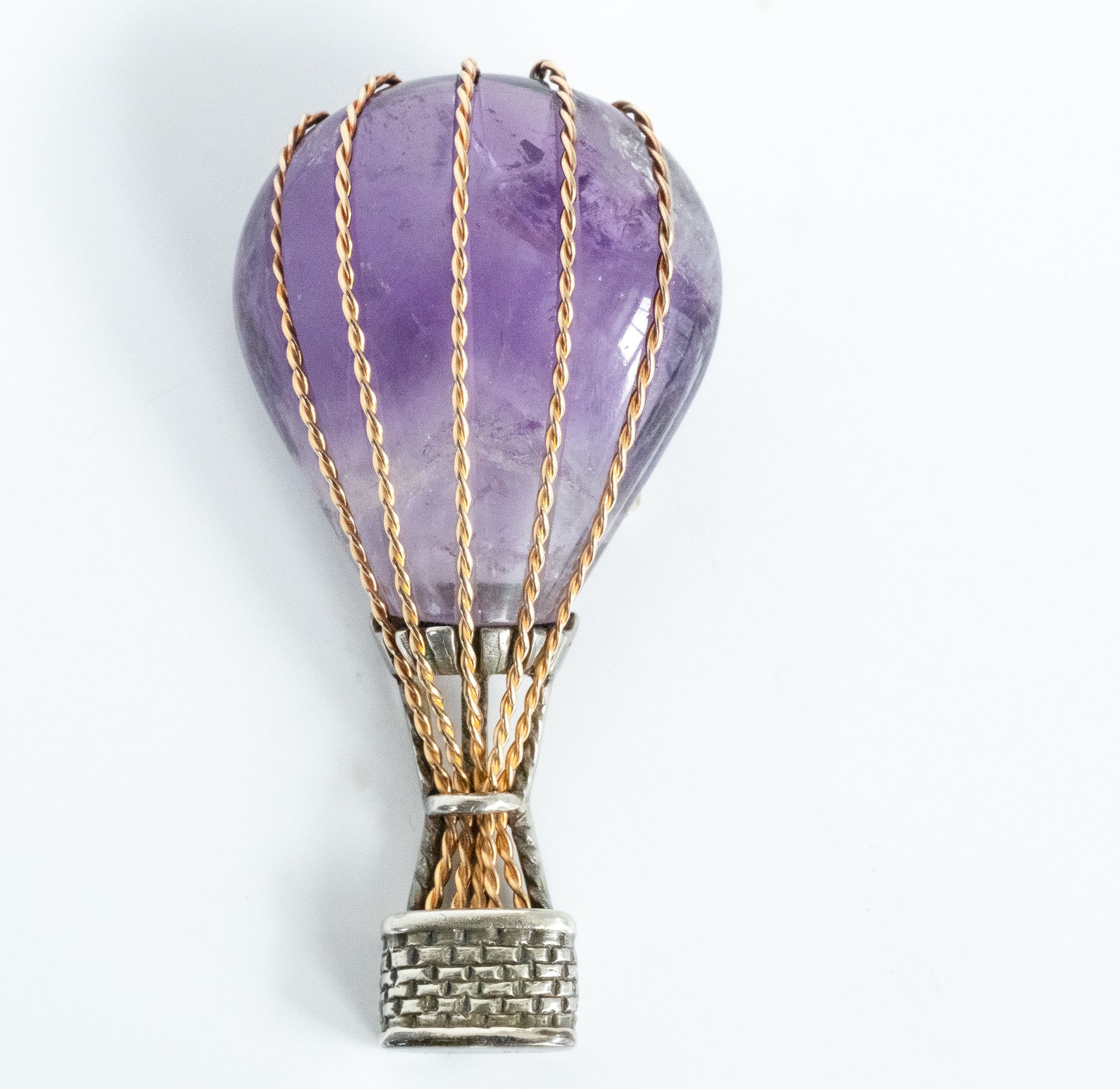 Vintage Amethyst Hot Air Balloon Pin - Premium Brooch from All The Best Vintage - Just $695! Shop now at All The Best Vintage