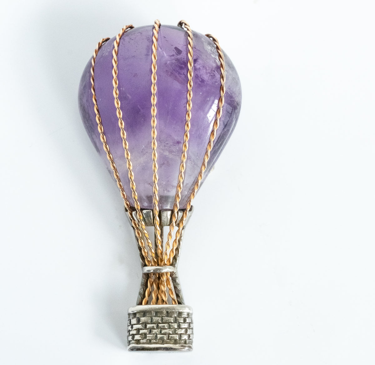 Vintage Amethyst Hot Air Balloon Pin - Premium Brooch from All The Best Vintage - Just $695! Shop now at All The Best Vintage