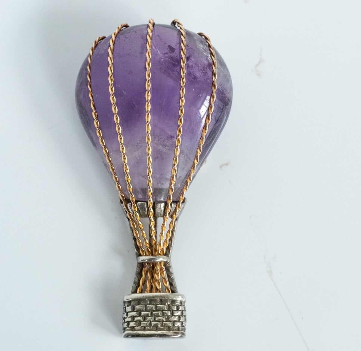 Vintage Amethyst Hot Air Balloon Pin - Premium Brooch from All The Best Vintage - Just $695! Shop now at All The Best Vintage