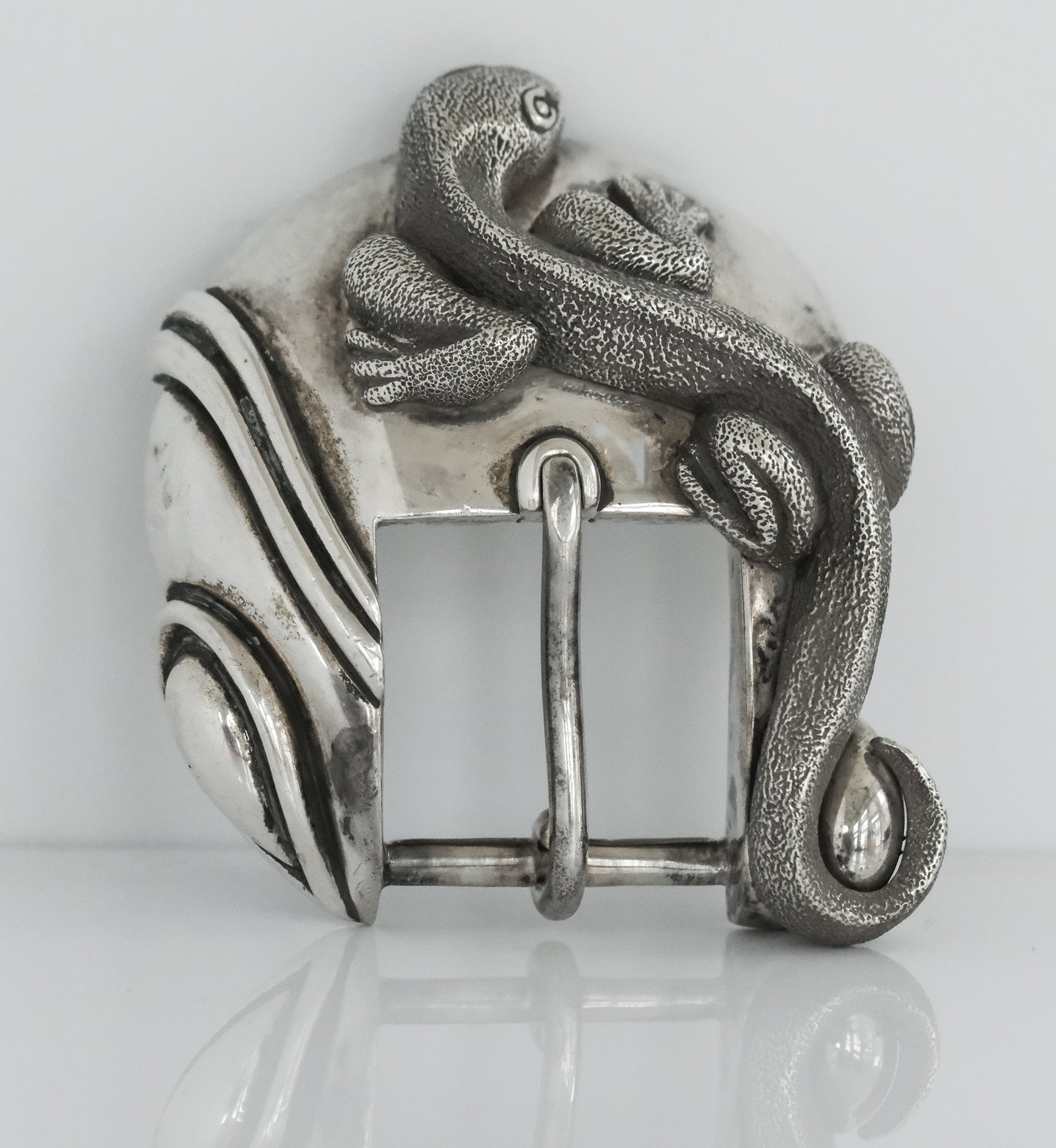 Kieselstein-Cord Sterling Silver Salamander Belt Buckle - Premium Belt Buckle from All The Best Vintage - Just $695! Shop now at All The Best Vintage