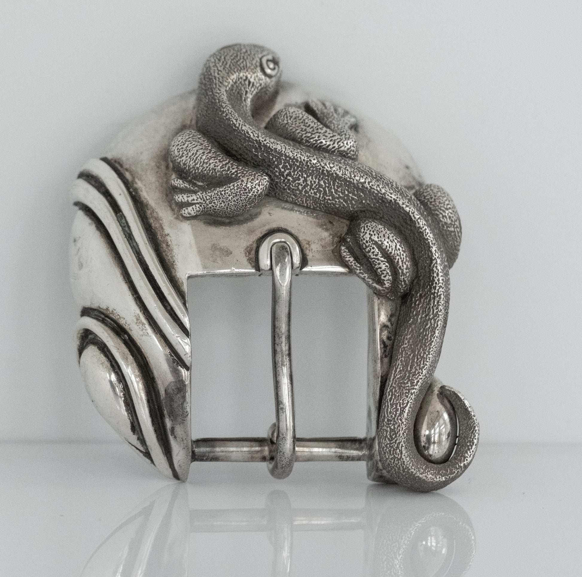 Kieselstein-Cord Sterling Silver Salamander Belt Buckle - Premium Belt Buckle from All The Best Vintage - Just $695! Shop now at All The Best Vintage
