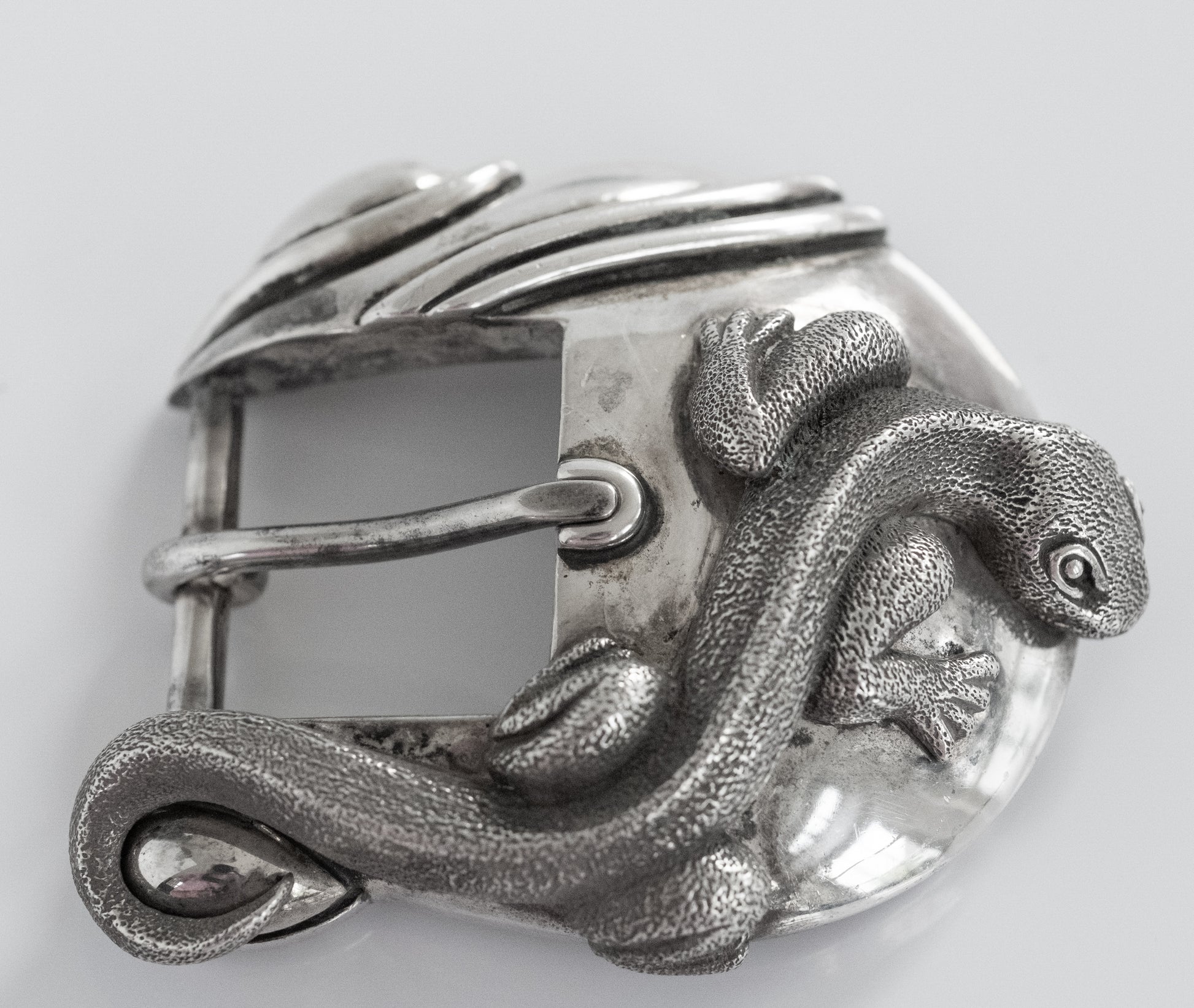 Kieselstein-Cord Sterling Silver Salamander Belt Buckle - Premium Belt Buckle from All The Best Vintage - Just $695! Shop now at All The Best Vintage