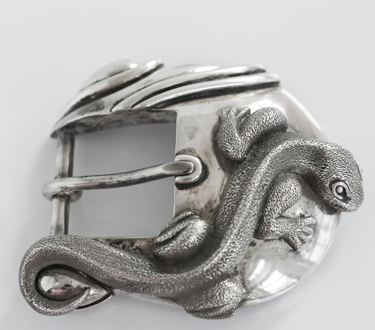 Kieselstein-Cord Sterling Silver Salamander Belt Buckle - Premium Belt Buckle from All The Best Vintage - Just $695! Shop now at All The Best Vintage