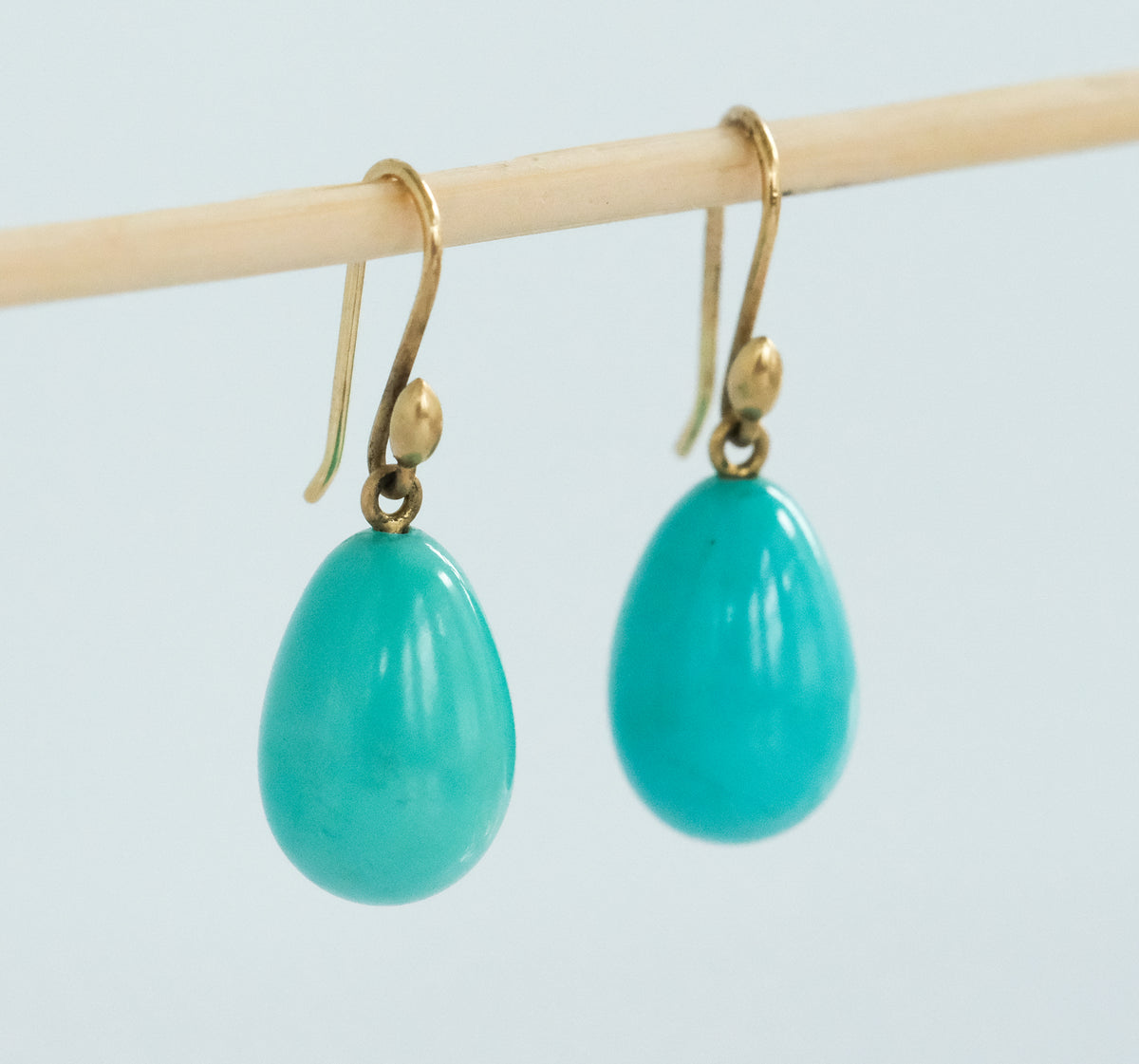 Ted Muehling Hand Cut Turquoise Earrings - Premium Earrings from All The Best Vintage - Just $1! Shop now at All The Best Vintage