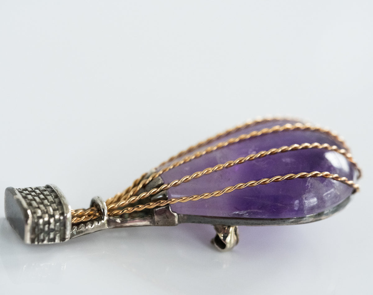 Vintage Amethyst Hot Air Balloon Pin - Premium Brooch from All The Best Vintage - Just $695! Shop now at All The Best Vintage