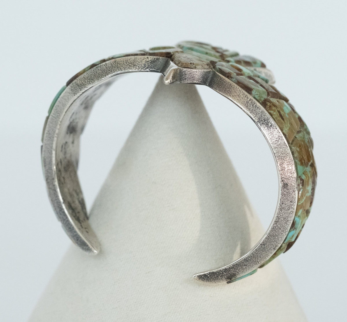 Aaron Anderson Sterling Tufa Cast Number 8 Turquoise Eagle Cuff Bracelet - Premium Bracelet from All The Best Vintage - Just $3950! Shop now at All The Best Vintage