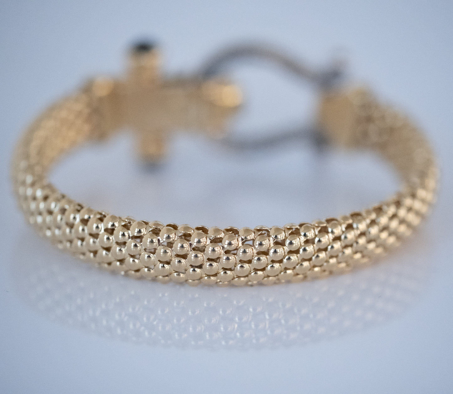 Gold Bracelet with Diamond and Black Onyx Horseshoe Clasp 14K Yellow Gold - Premium Bracelet from All The Best Vintage - Just $3495! Shop now at All The Best Vintage