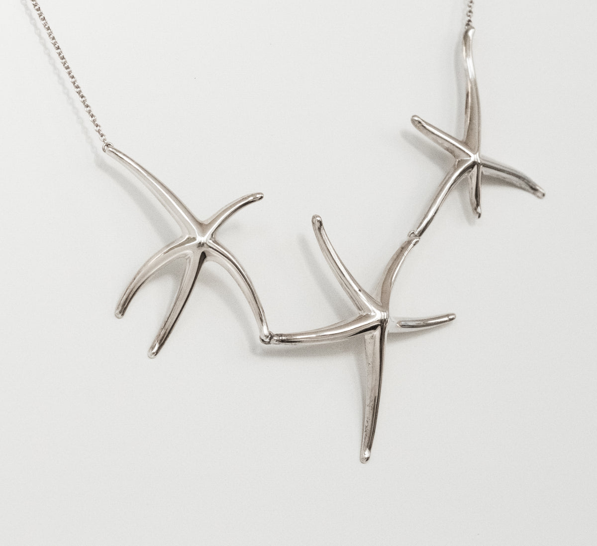 Elsa Peretti for Tiffany & Co Vintage Sterling Silver Three Starfish Necklace - Premium Necklace from All The Best Vintage - Just $1795! Shop now at All The Best Vintage