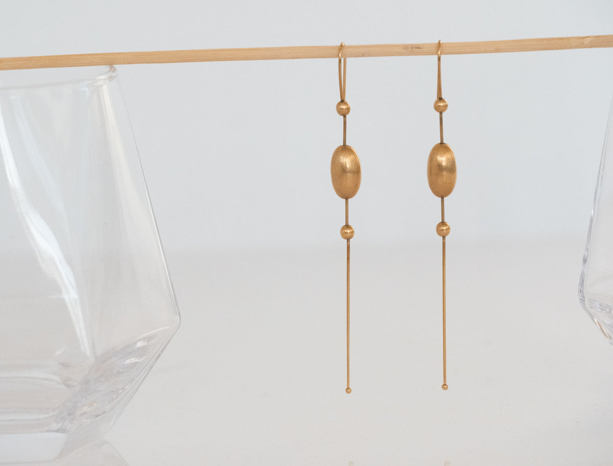 Ted Muehling 14K Large Egg Chain Earrings - Premium Earrings from All The Best Vintage - Just $2295! Shop now at All The Best Vintage