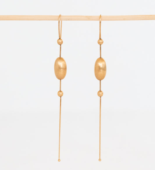 Ted Muehling 14K Large Egg Chain Earrings - Premium Earrings from All The Best Vintage - Just $2495! Shop now at All The Best Vintage