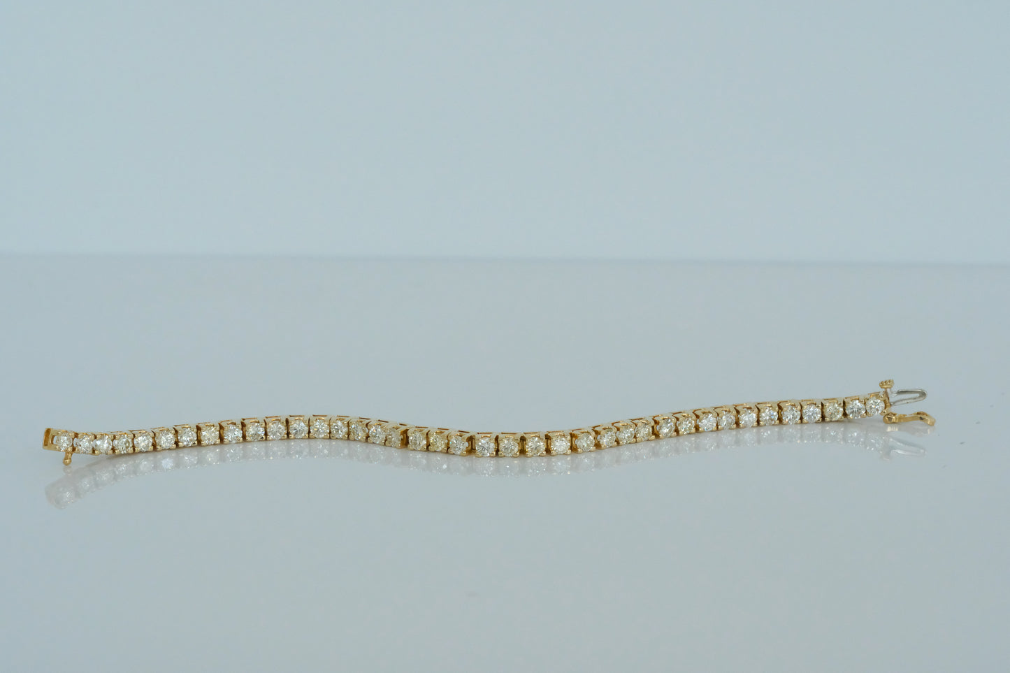 Diamond Tennis Bracelet 14K Yellow Gold 7.66 TCW - Premium Bracelet from All The Best Vintage - Just $6800! Shop now at All The Best Vintage