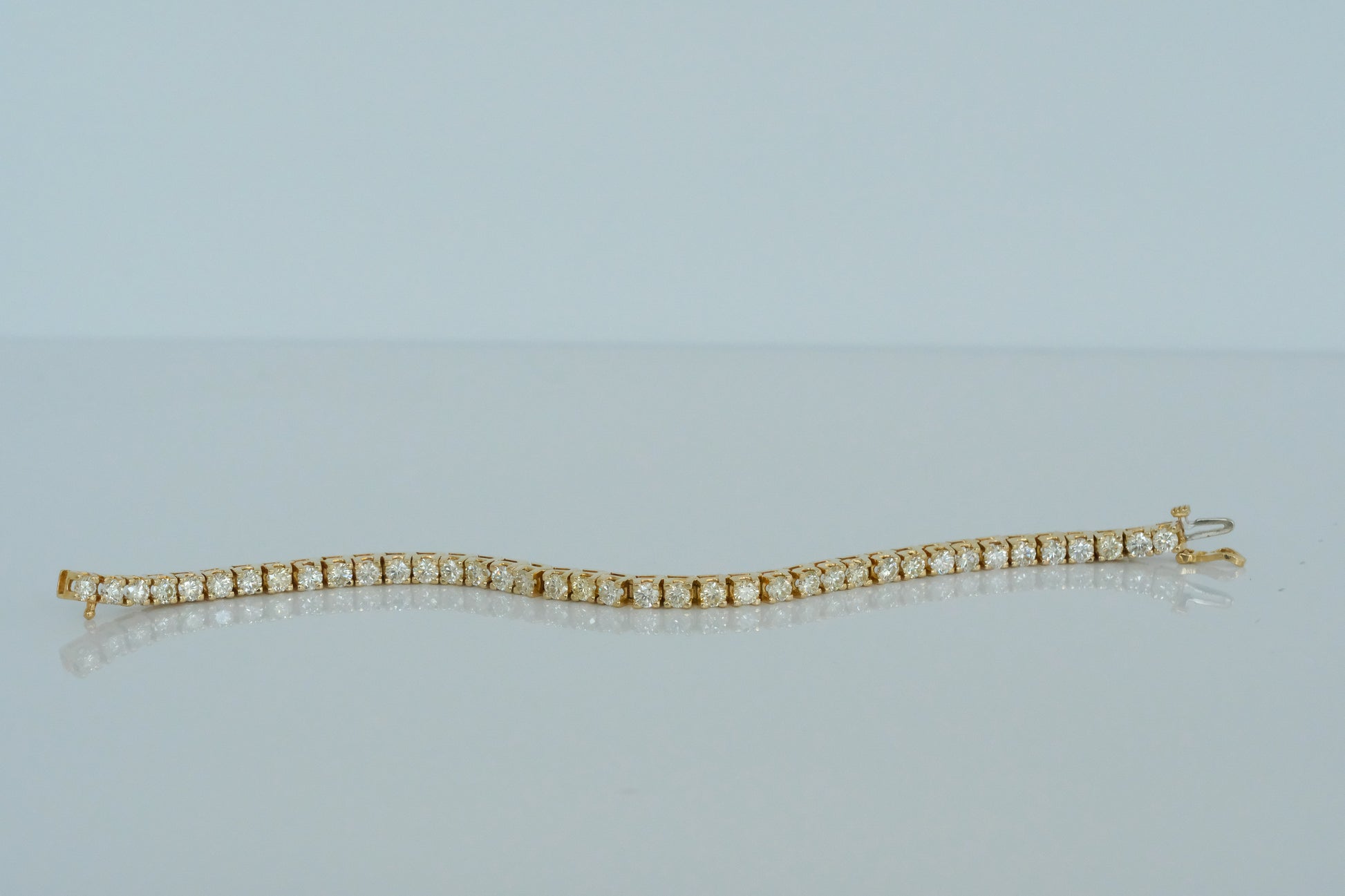 Diamond Tennis Bracelet 14K Yellow Gold 7.66 TCW - Premium Bracelet from All The Best Vintage - Just $6800! Shop now at All The Best Vintage