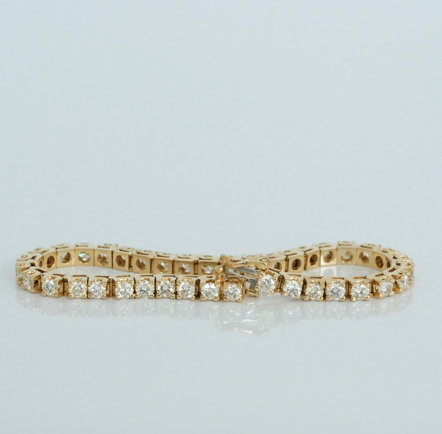 Diamond Tennis Bracelet 14K Yellow Gold 7.66 TCW - Premium Bracelet from All The Best Vintage - Just $6800! Shop now at All The Best Vintage