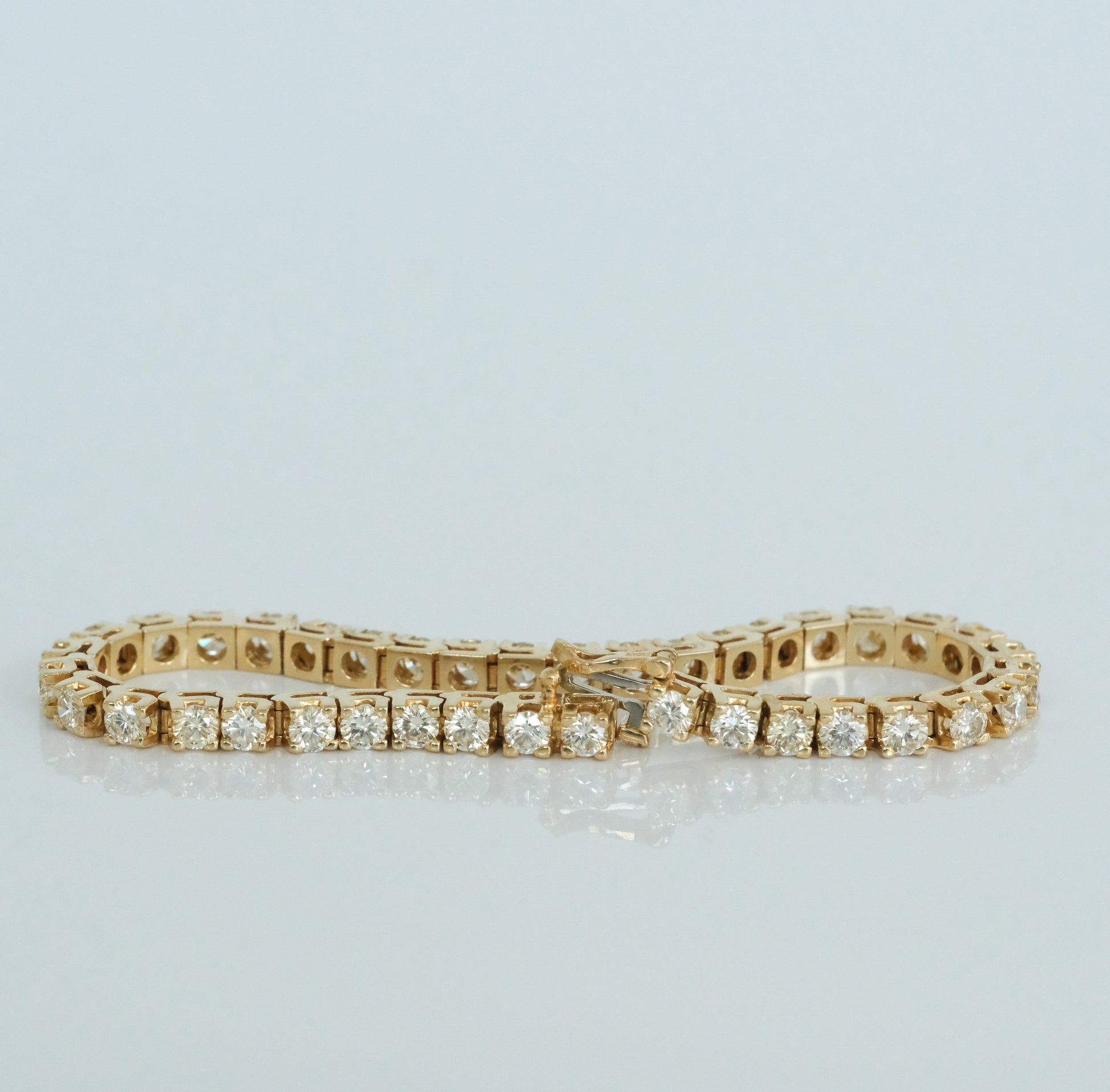 Diamond Tennis Bracelet 14K Yellow Gold 7.66 TCW - Premium Bracelet from All The Best Vintage - Just $6800! Shop now at All The Best Vintage