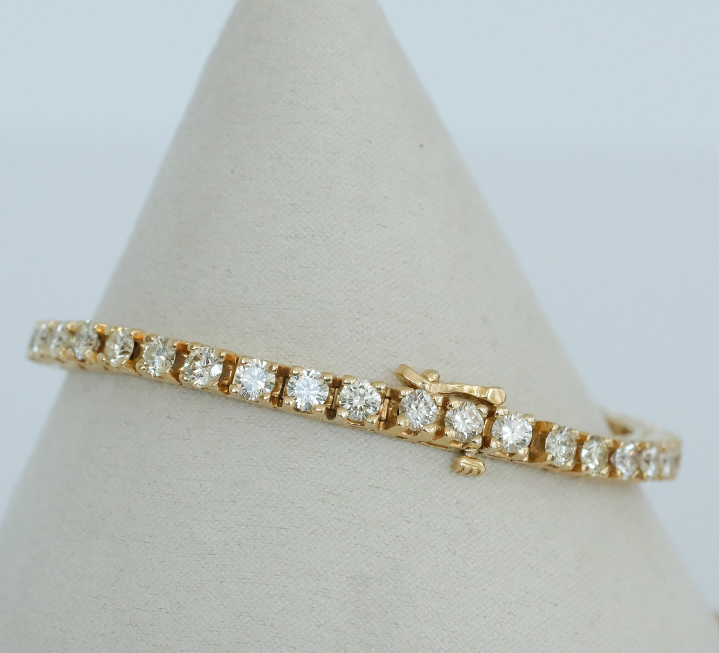 Diamond Tennis Bracelet 14K Yellow Gold 7.66 TCW - Premium Bracelet from All The Best Vintage - Just $6800! Shop now at All The Best Vintage