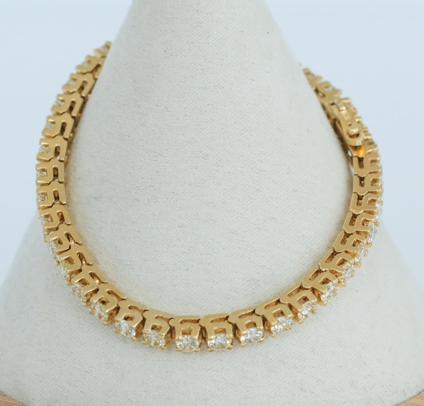 Diamond Tennis Bracelet 14K Yellow Gold 7.66 TCW - Premium Bracelet from All The Best Vintage - Just $6800! Shop now at All The Best Vintage