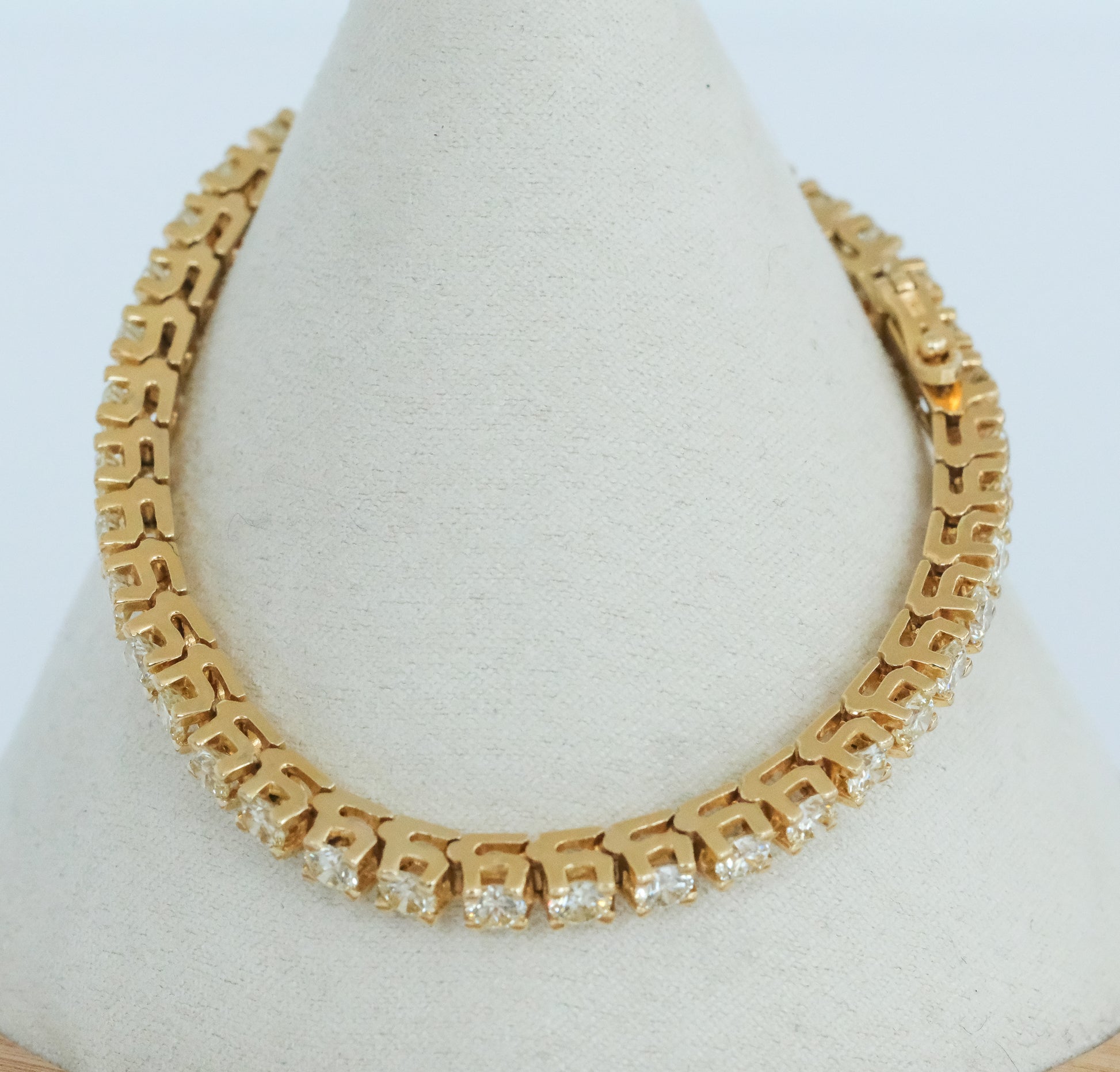 Diamond Tennis Bracelet 14K Yellow Gold 7.66 TCW - Premium Bracelet from All The Best Vintage - Just $6800! Shop now at All The Best Vintage
