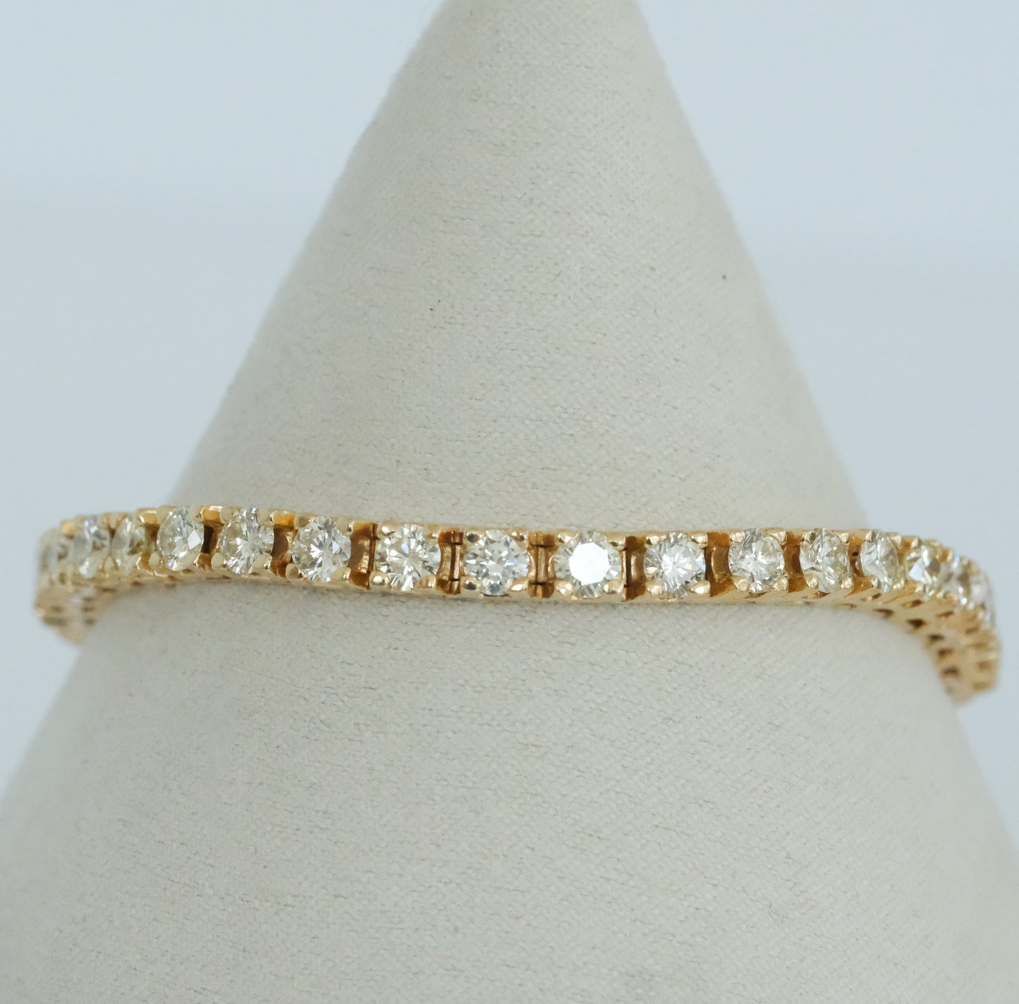 Diamond Tennis Bracelet 14K Yellow Gold 7.66 TCW - Premium Bracelet from All The Best Vintage - Just $6800! Shop now at All The Best Vintage