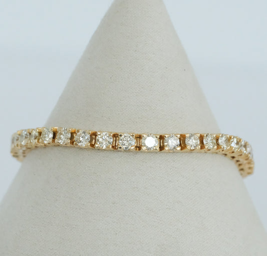 Diamond Tennis Bracelet 14K Yellow Gold 7.66 TCW - Premium Bracelet from All The Best Vintage - Just $6800! Shop now at All The Best Vintage