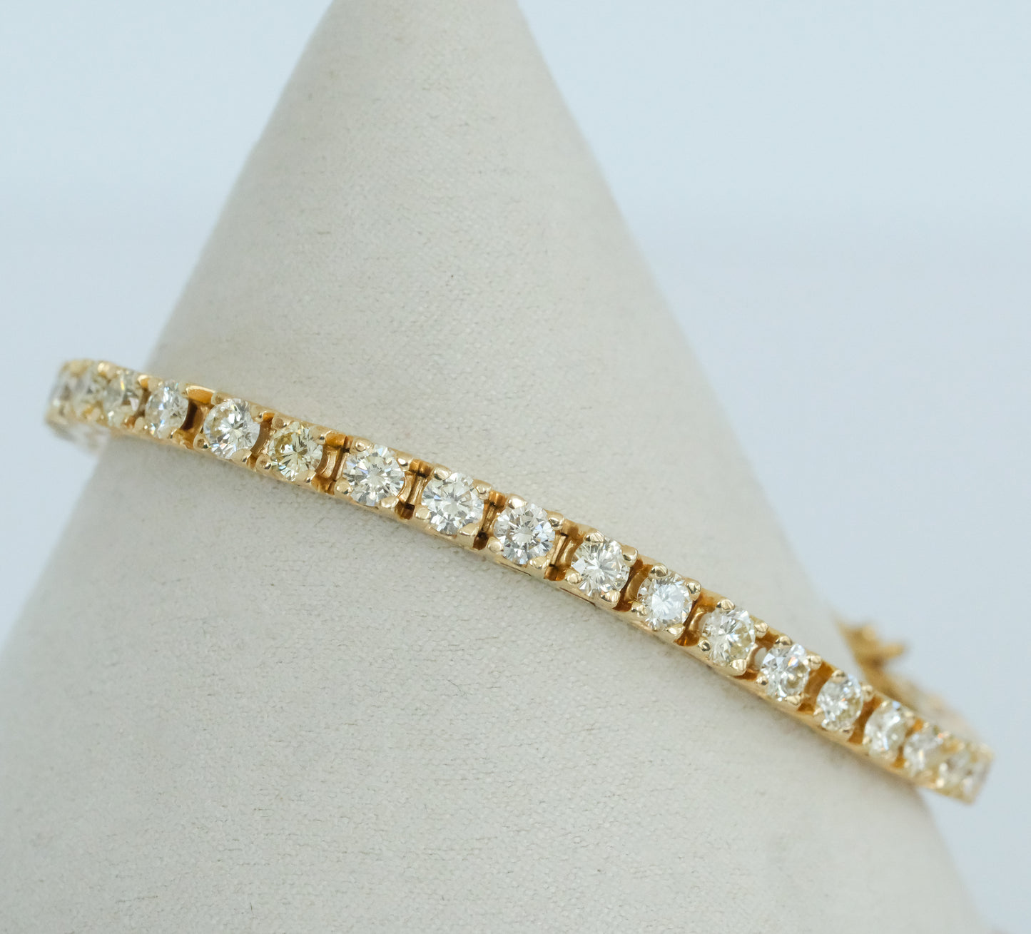 Diamond Tennis Bracelet 14K Yellow Gold 7.66 TCW - Premium Bracelet from All The Best Vintage - Just $6800! Shop now at All The Best Vintage