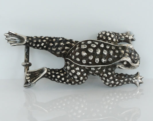 Kieselstein Large Frog or Toad Sterling Silver Belt Buckle - Premium Belt Buckle from All The Best Vintage - Just $699! Shop now at All The Best Vintage