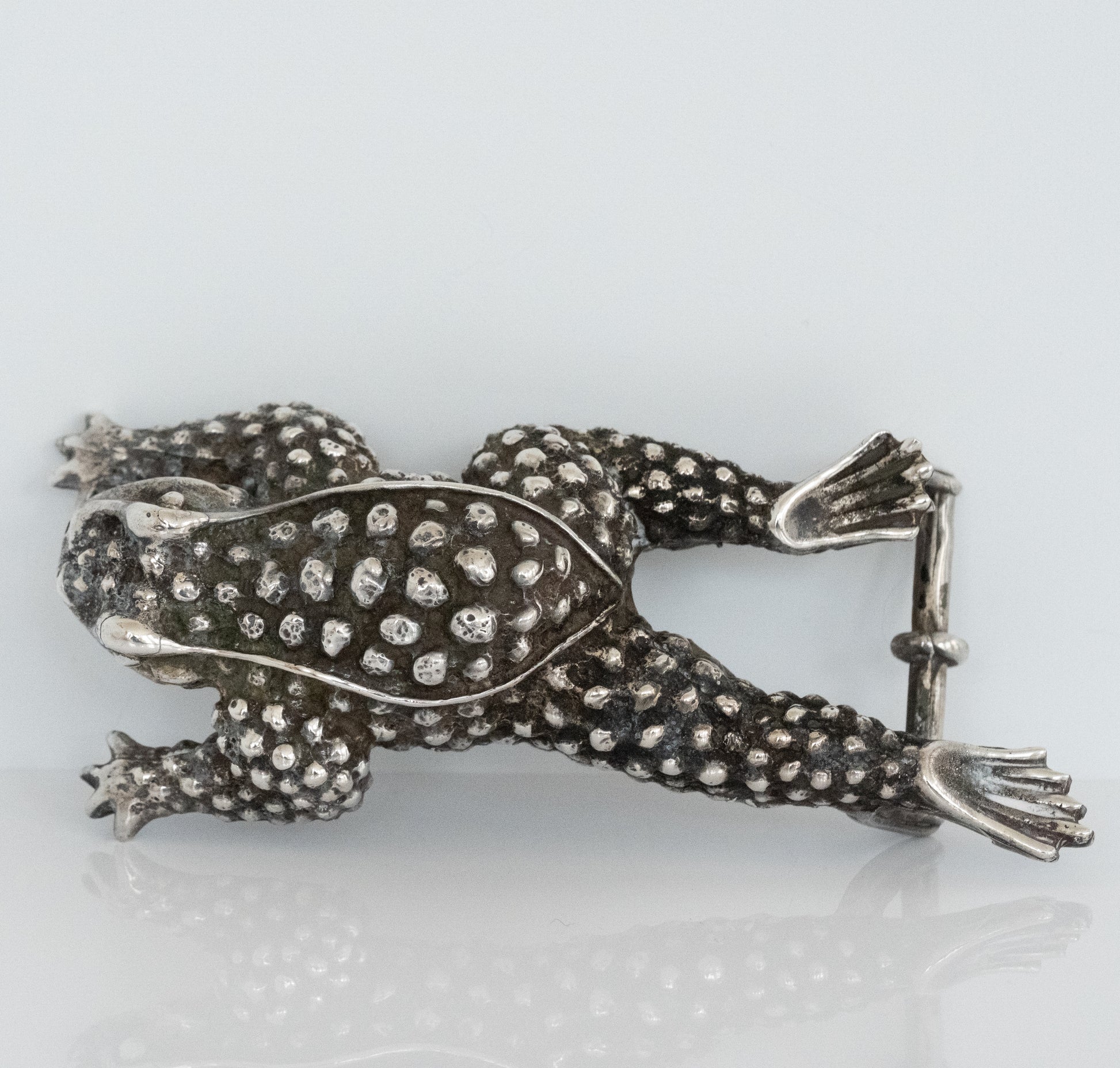 Kieselstein Large Frog or Toad Sterling Silver Belt Buckle - Premium Belt Buckle from All The Best Vintage - Just $699! Shop now at All The Best Vintage
