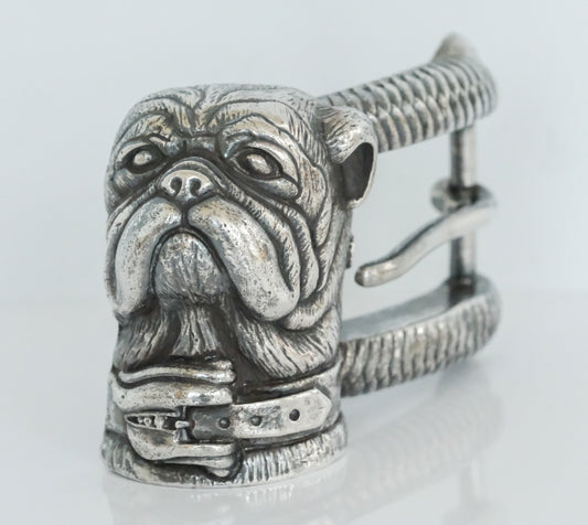 Kieselstein Cord Sterling Silver Bulldog Belt Buckle - Premium Belt Buckle from All The Best Vintage - Just $795! Shop now at All The Best Vintage