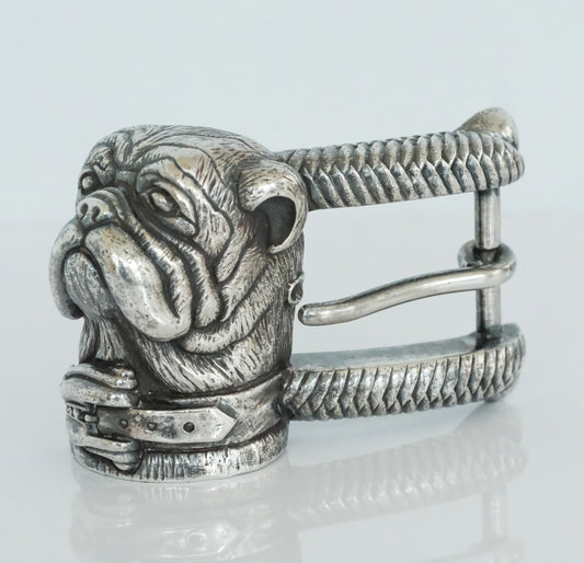 Kieselstein Cord Sterling Silver Bulldog Belt Buckle - Premium Belt Buckle from All The Best Vintage - Just $795! Shop now at All The Best Vintage