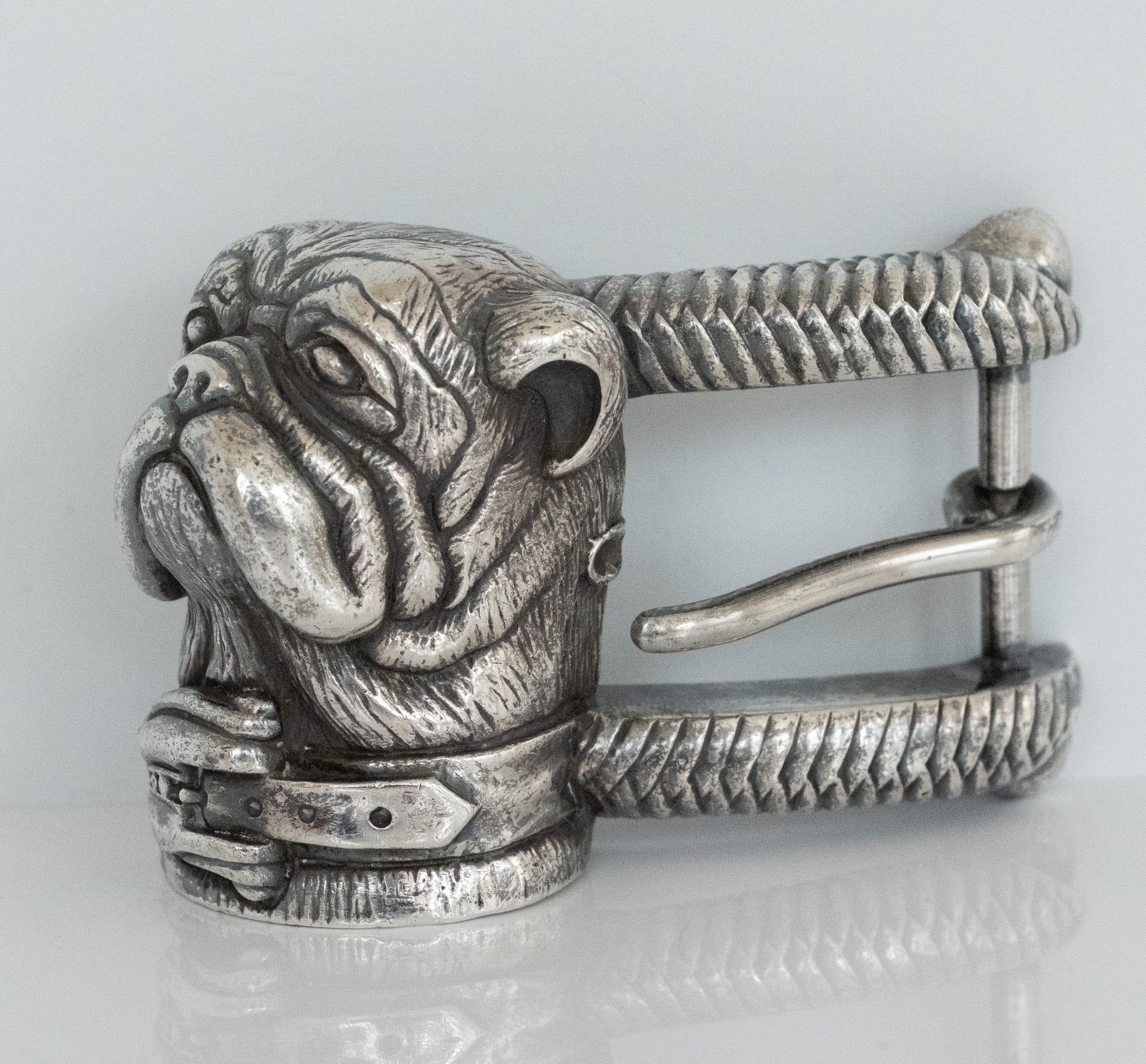 Kieselstein Cord Sterling Silver Bulldog Belt Buckle - Premium Belt Buckle from All The Best Vintage - Just $795! Shop now at All The Best Vintage