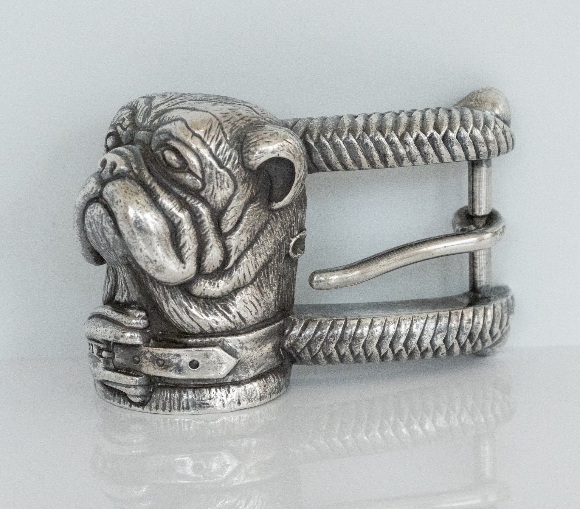 Kieselstein Cord Sterling Silver Bulldog Belt Buckle - Premium Belt Buckle from All The Best Vintage - Just $795! Shop now at All The Best Vintage